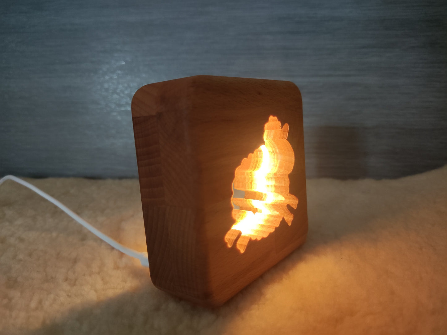 Schaf Holz LED Nachtlicht / Dekoration