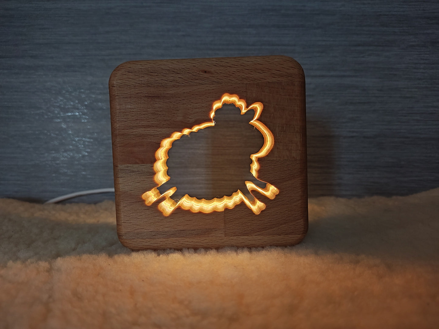 Schaf Holz LED Nachtlicht / Dekoration