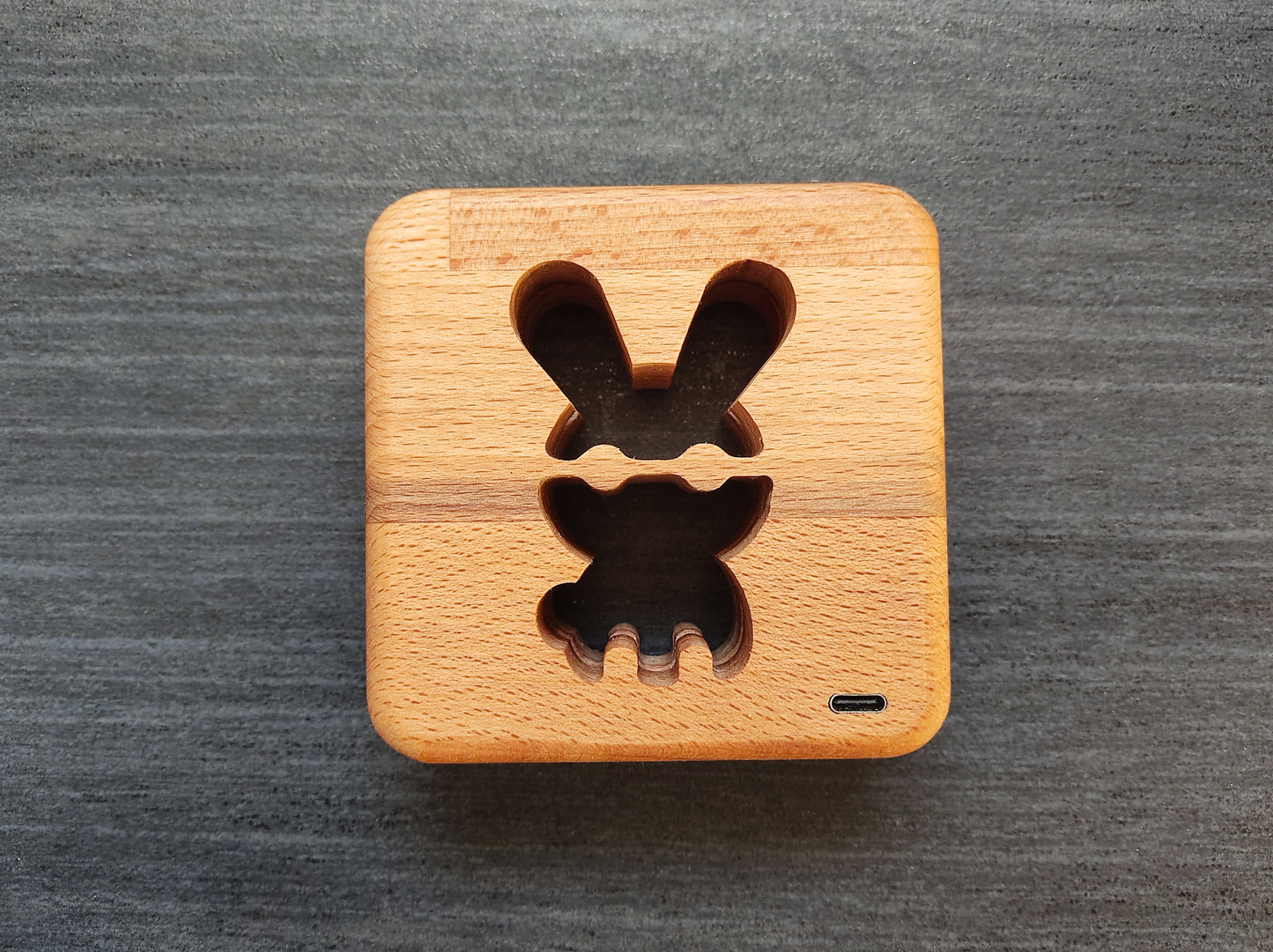 Hase (von vorne) Holz LED Nachtlicht / Dekoration