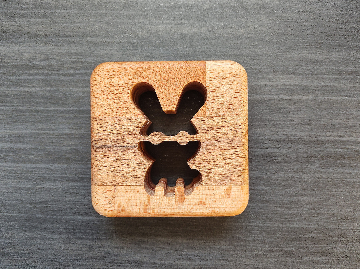 Hase (von vorne) Holz LED Nachtlicht / Dekoration