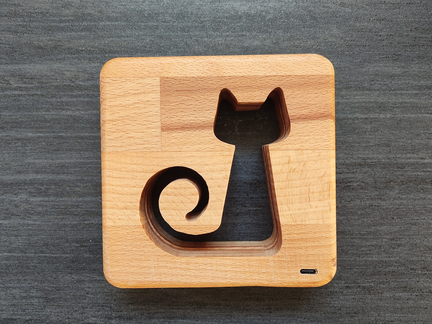 Katze (mittlere Größe) Holz LED Nachtlicht / Dekoration