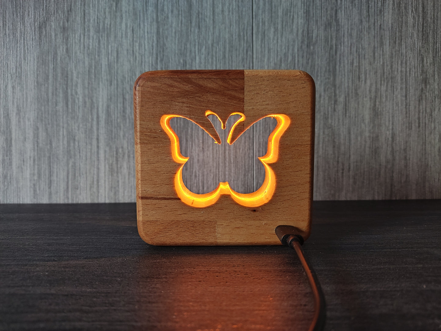 Schmetterling Holz LED Nachtlicht / Dekoration