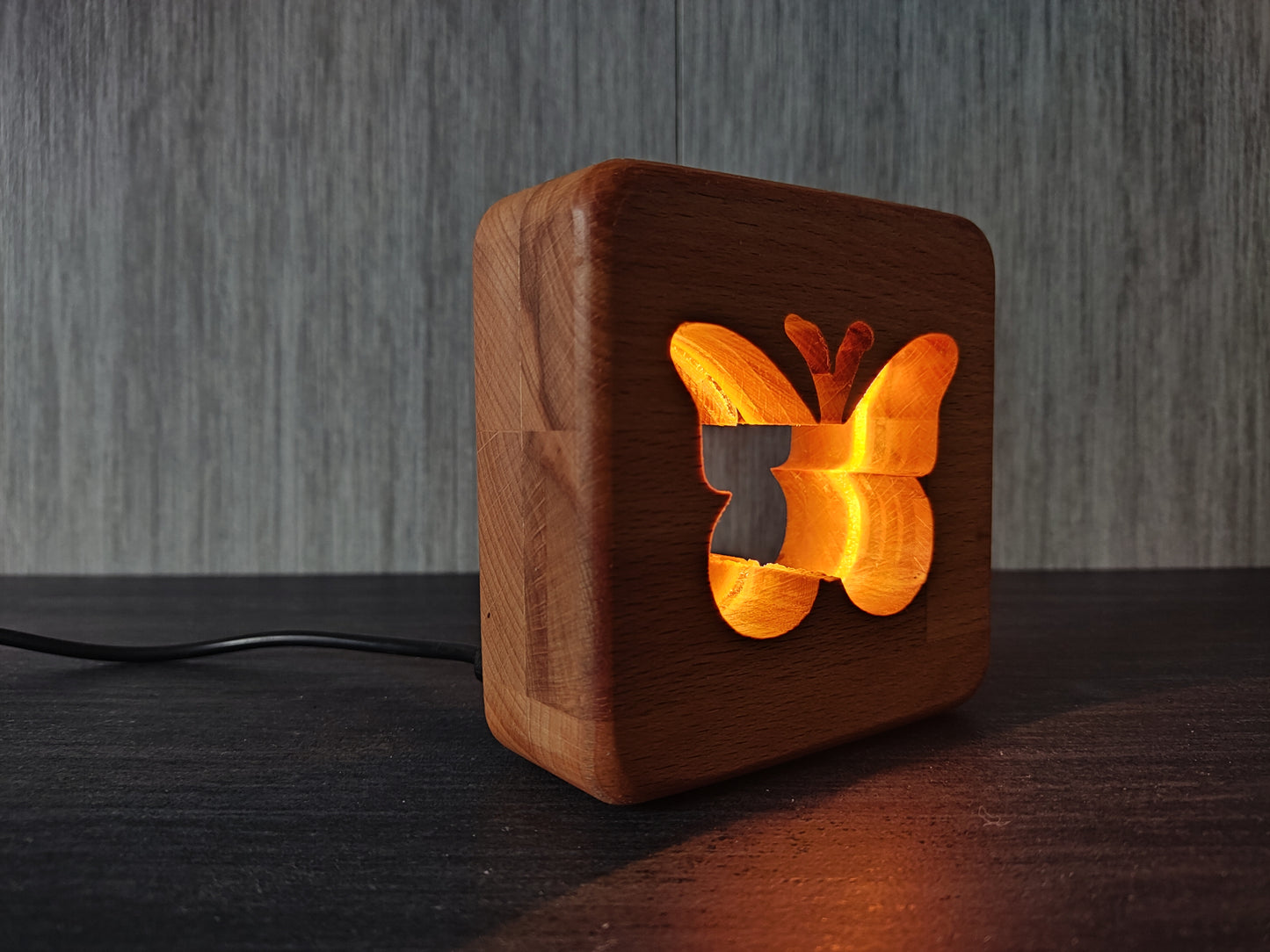 Schmetterling Holz LED Nachtlicht / Dekoration