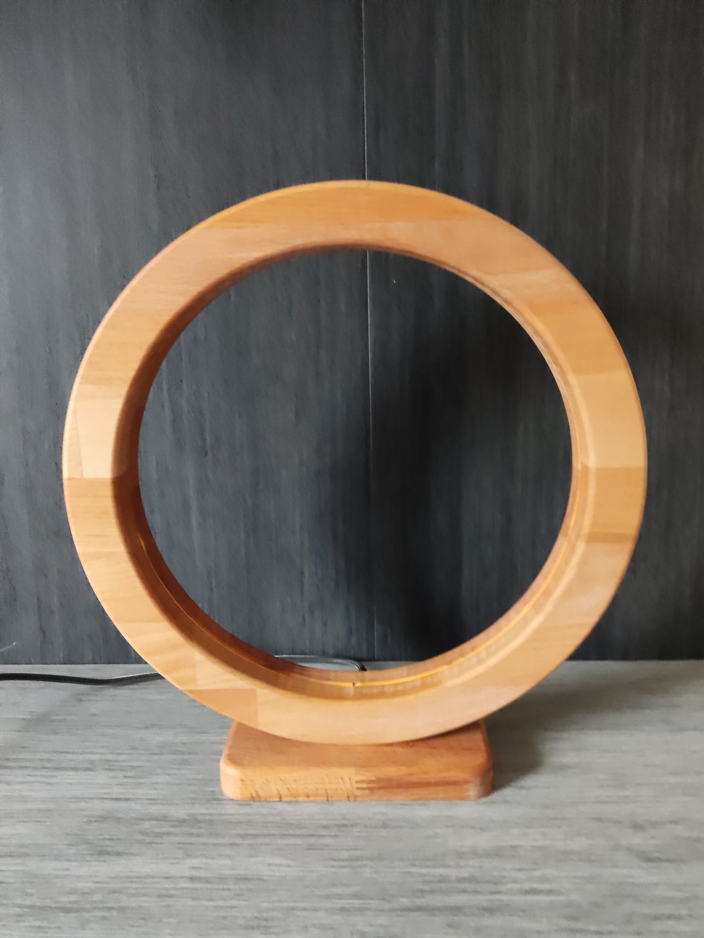 Kreis Holz LED Tischlampe / Dekoration