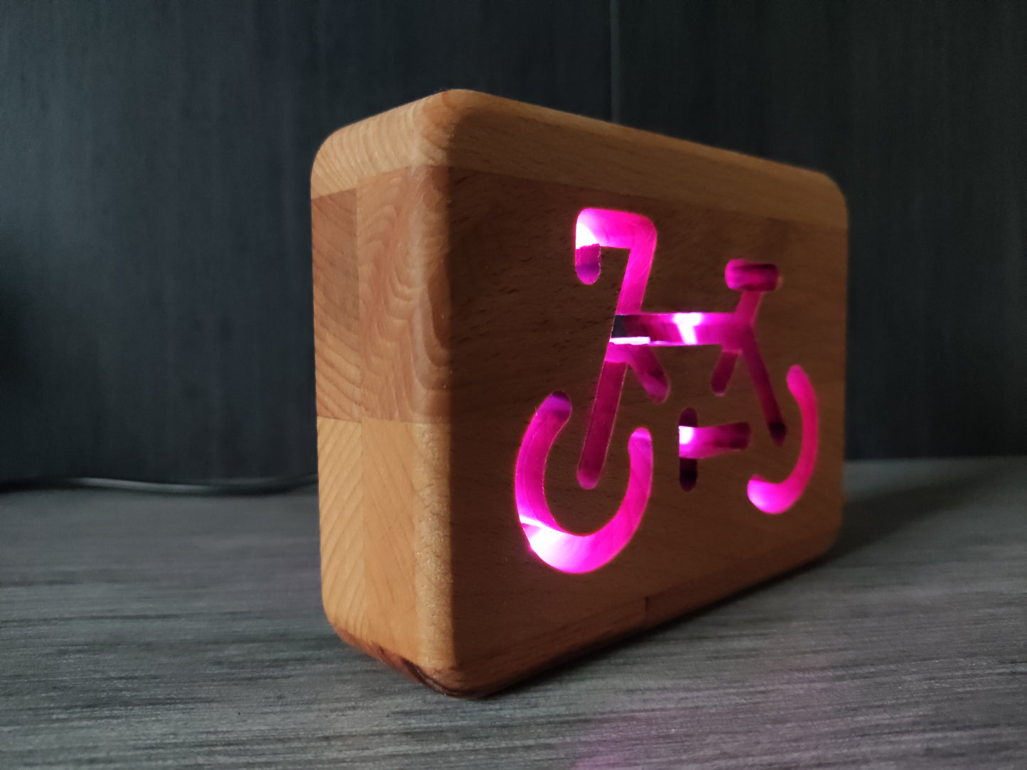 Fahrrad Holz LED Nachtlicht / Dekoration mit Fernbedienung / Farbsteuerung
