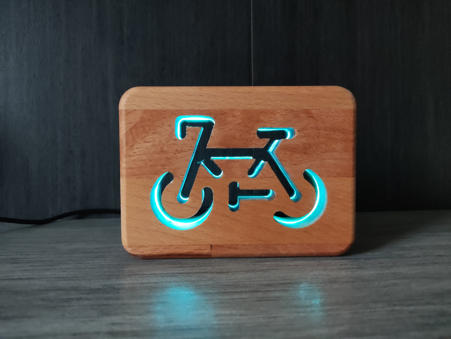Fahrrad Holz LED Nachtlicht / Dekoration mit Fernbedienung / Farbsteuerung