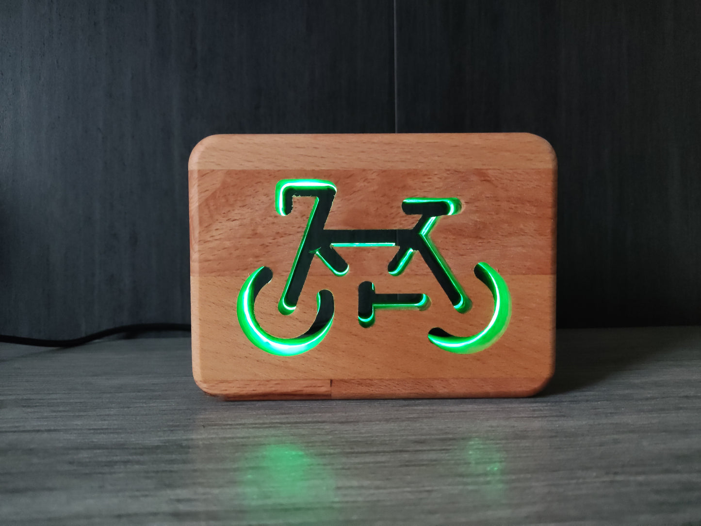 Fahrrad Holz LED Nachtlicht / Dekoration mit Fernbedienung / Farbsteuerung