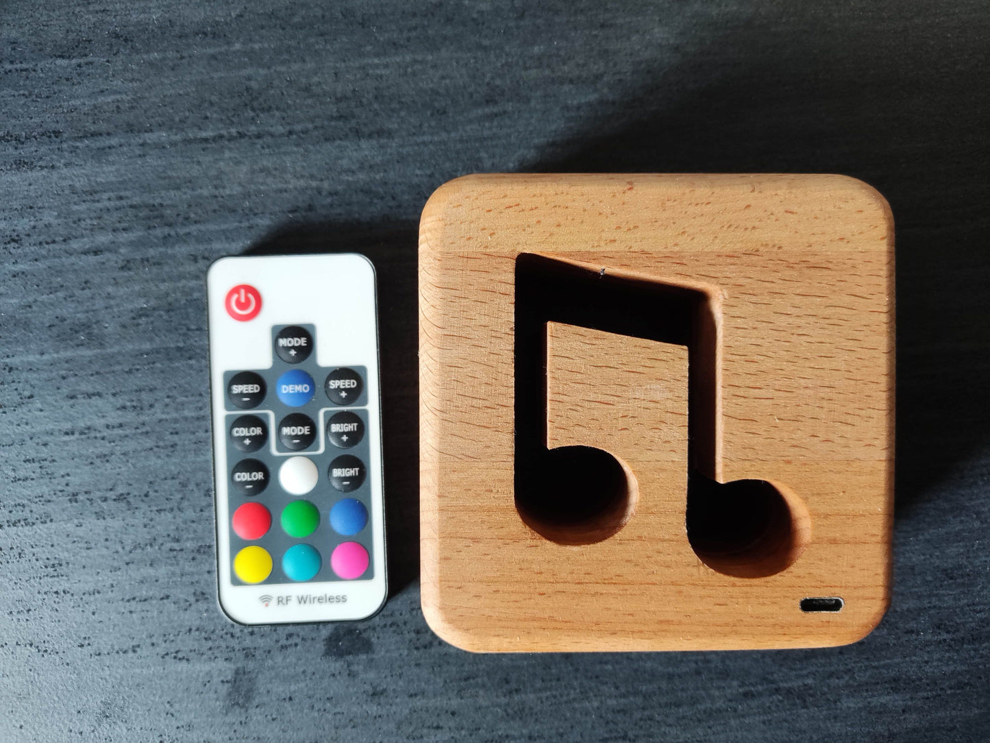 Musiknote Holz LED Nachtlicht / Dekoration mit Fernbedienung / Farbsteuerung