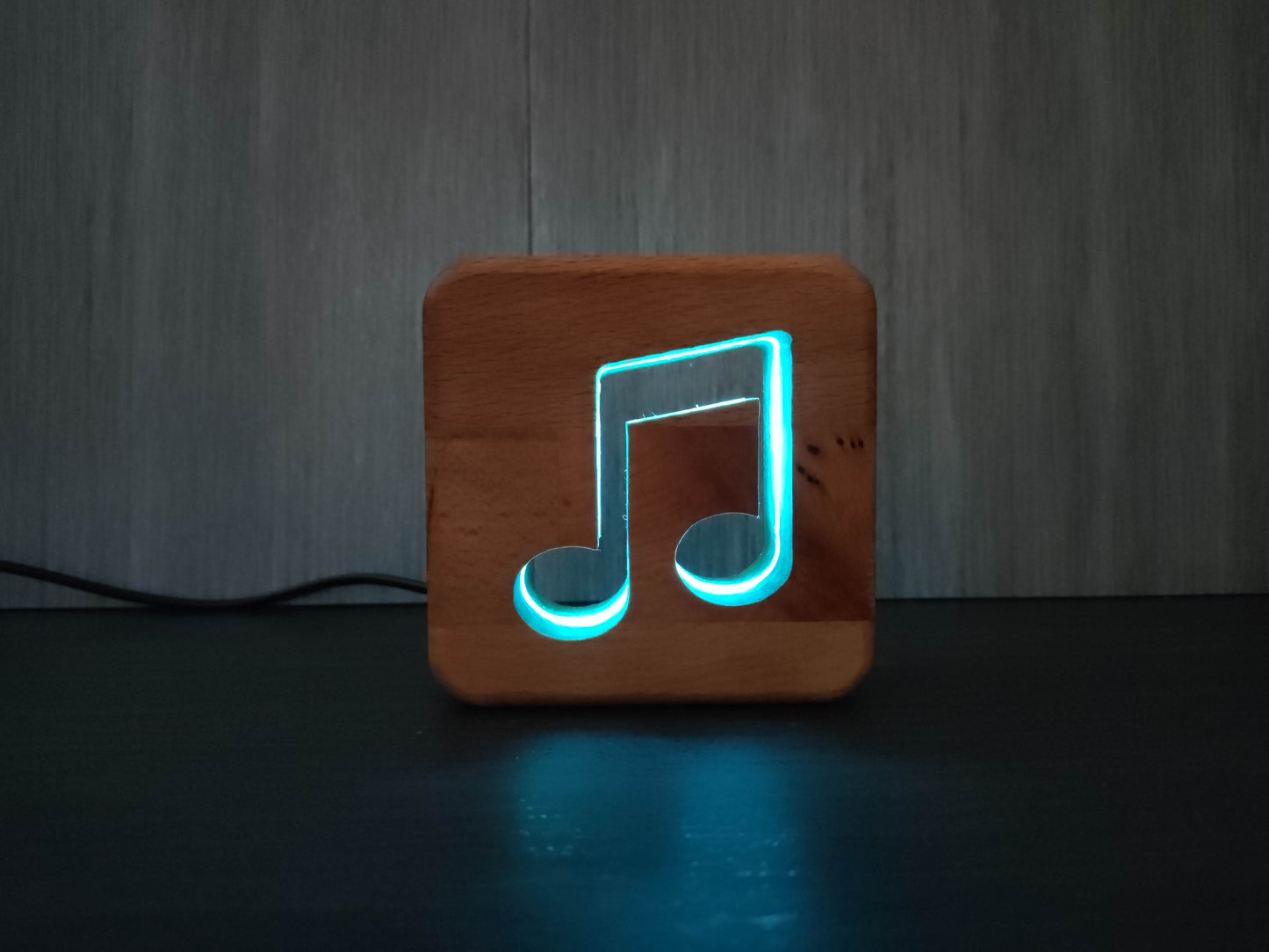 Musiknote Holz LED Nachtlicht / Dekoration mit Fernbedienung / Farbsteuerung