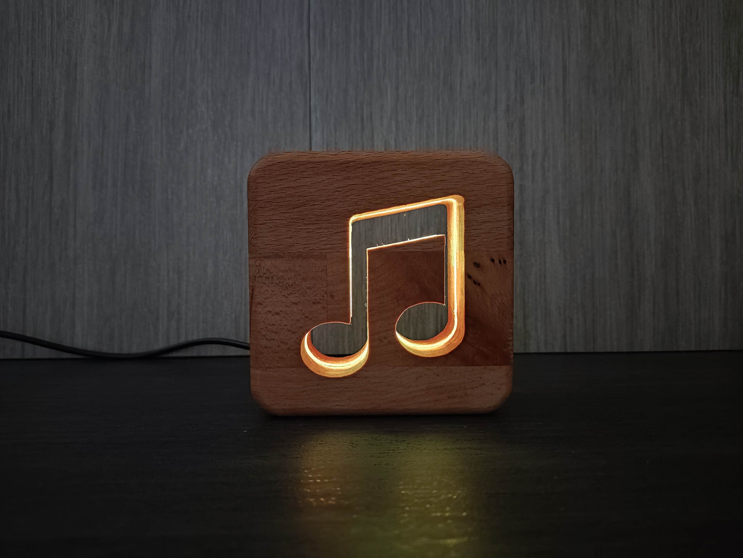 Musiknote Holz LED Nachtlicht / Dekoration mit Fernbedienung / Farbsteuerung