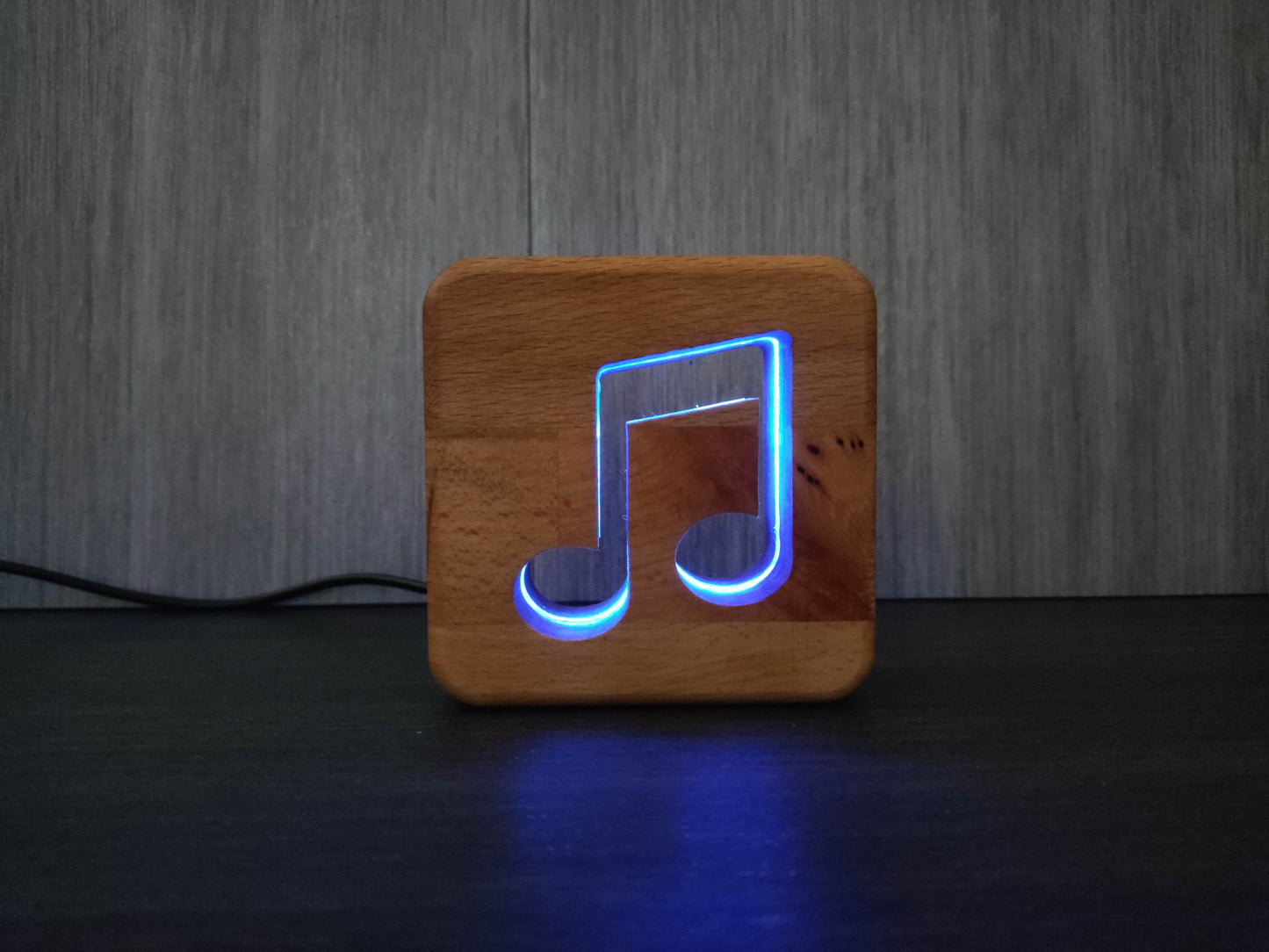 Musiknote Holz LED Nachtlicht / Dekoration mit Fernbedienung / Farbsteuerung