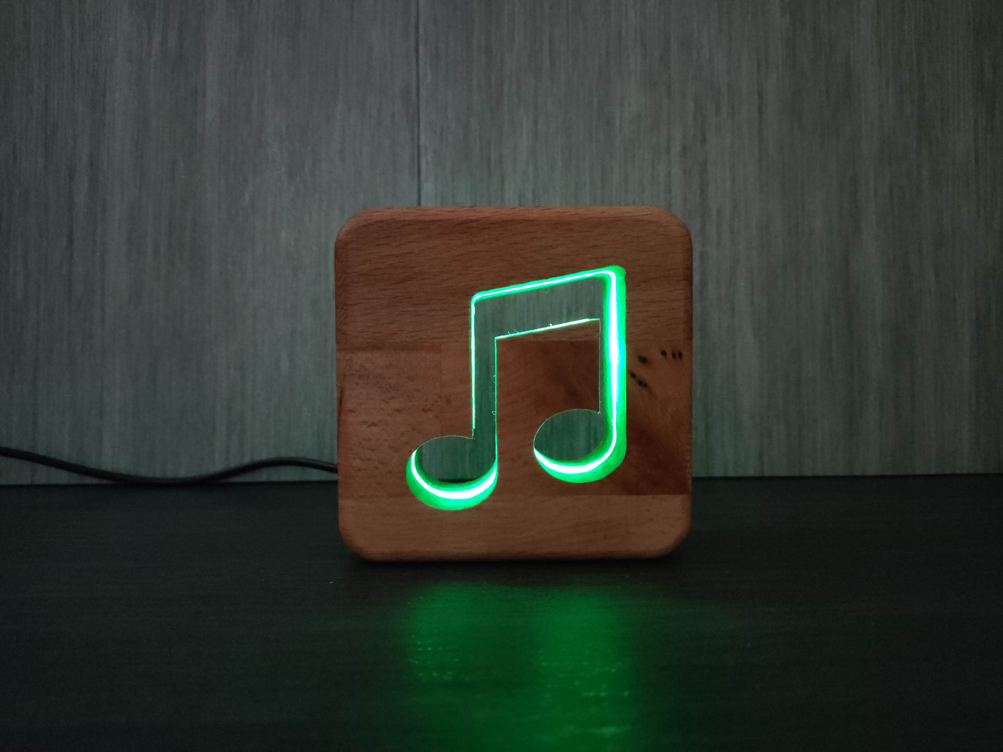 Musiknote Holz LED Nachtlicht / Dekoration mit Fernbedienung / Farbsteuerung