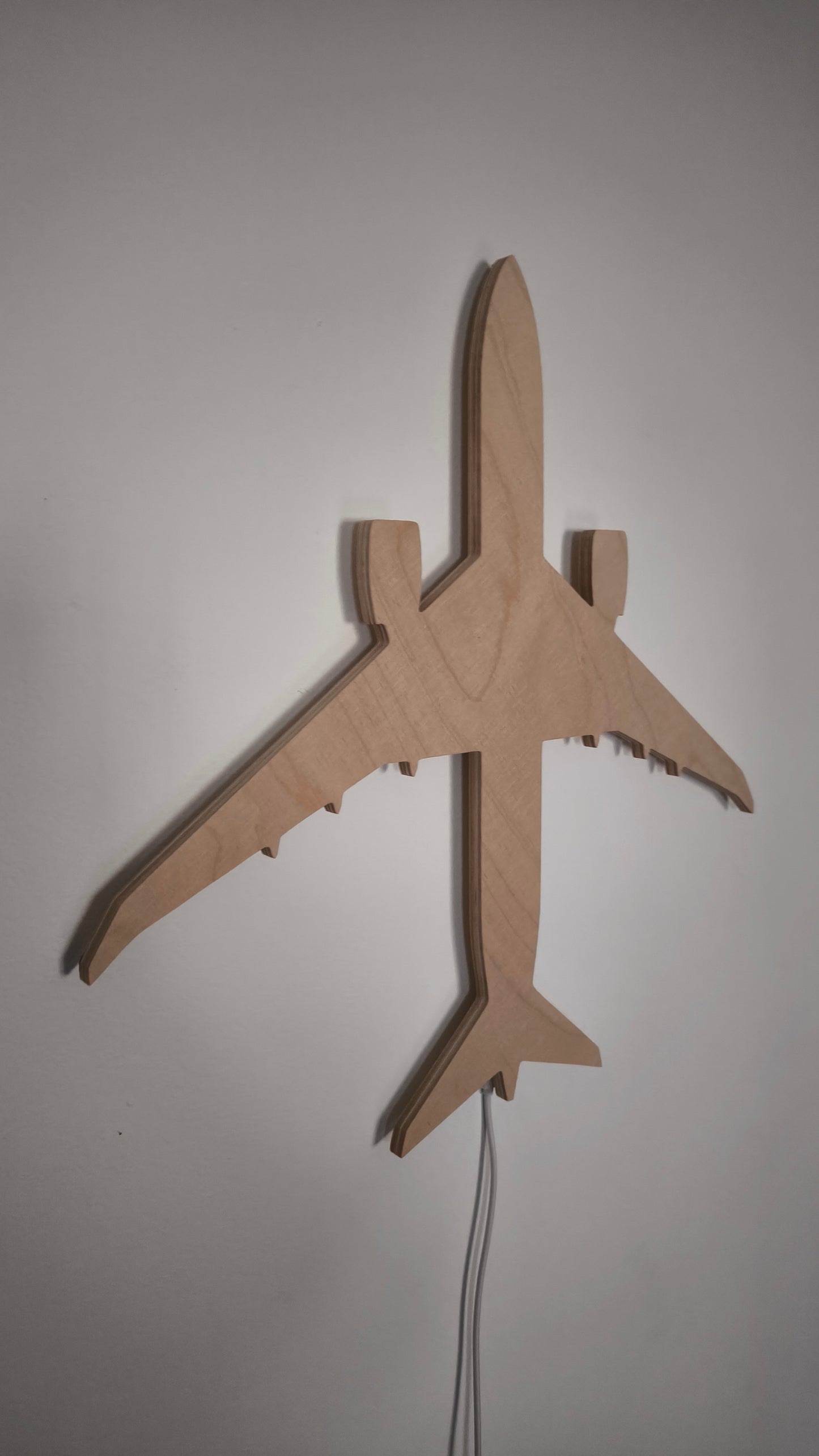 Boeing B787 Dreamliner Holz LED Wanddekoration / Nachtlicht