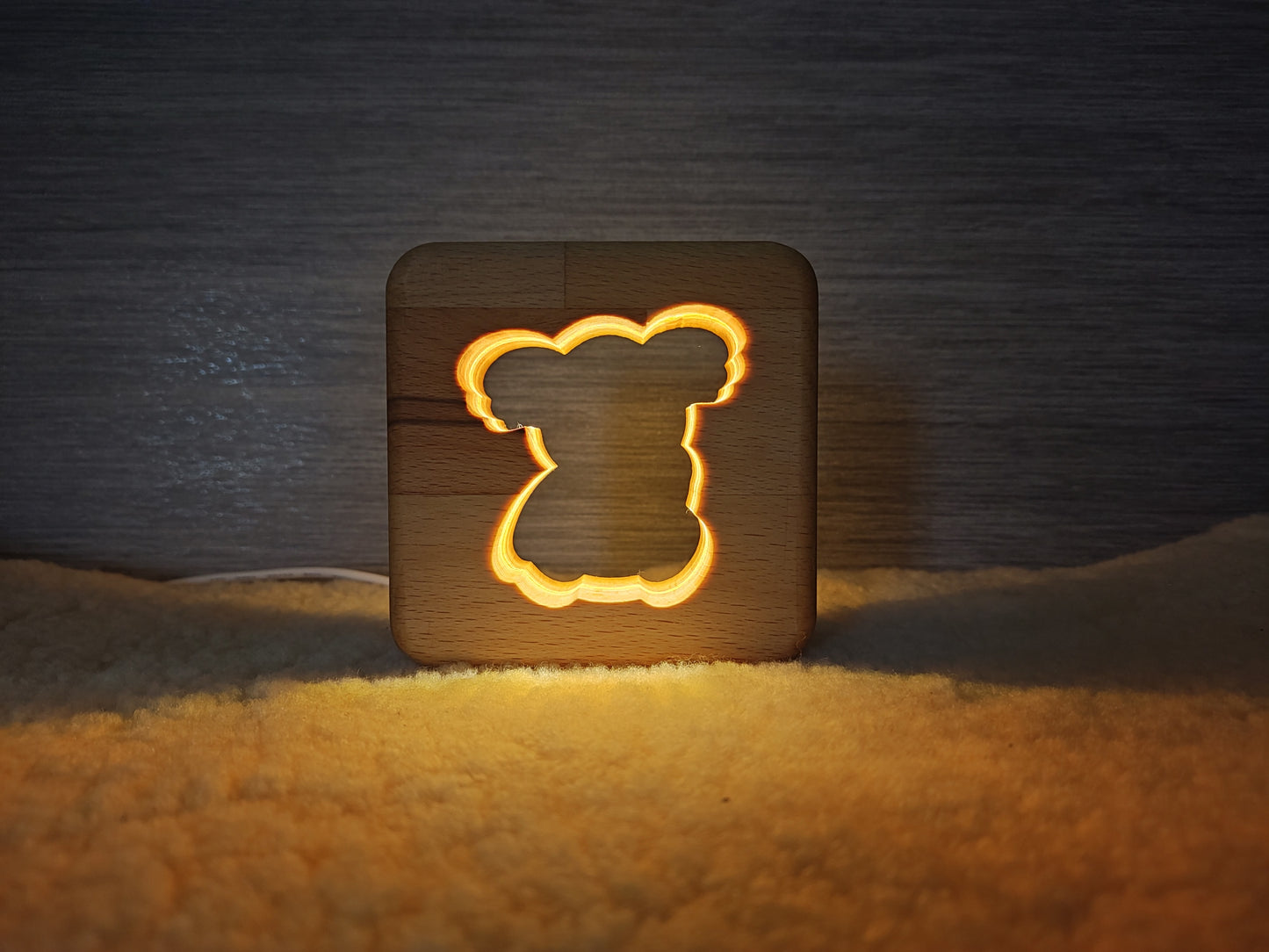 Koala Holz LED Nachtlicht / Dekoration