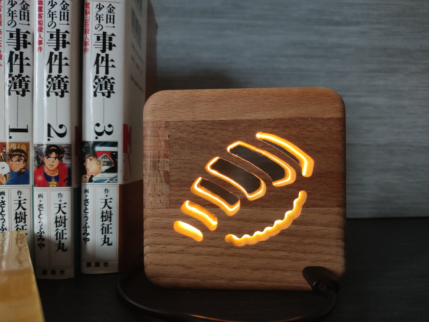 Japanisches Sushi Holz LED Nachtlicht / Dekoration