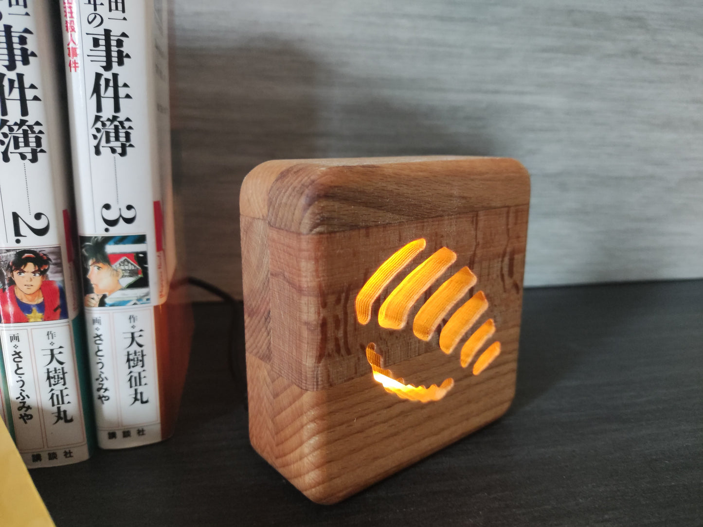 Japanisches Sushi Holz LED Nachtlicht / Dekoration
