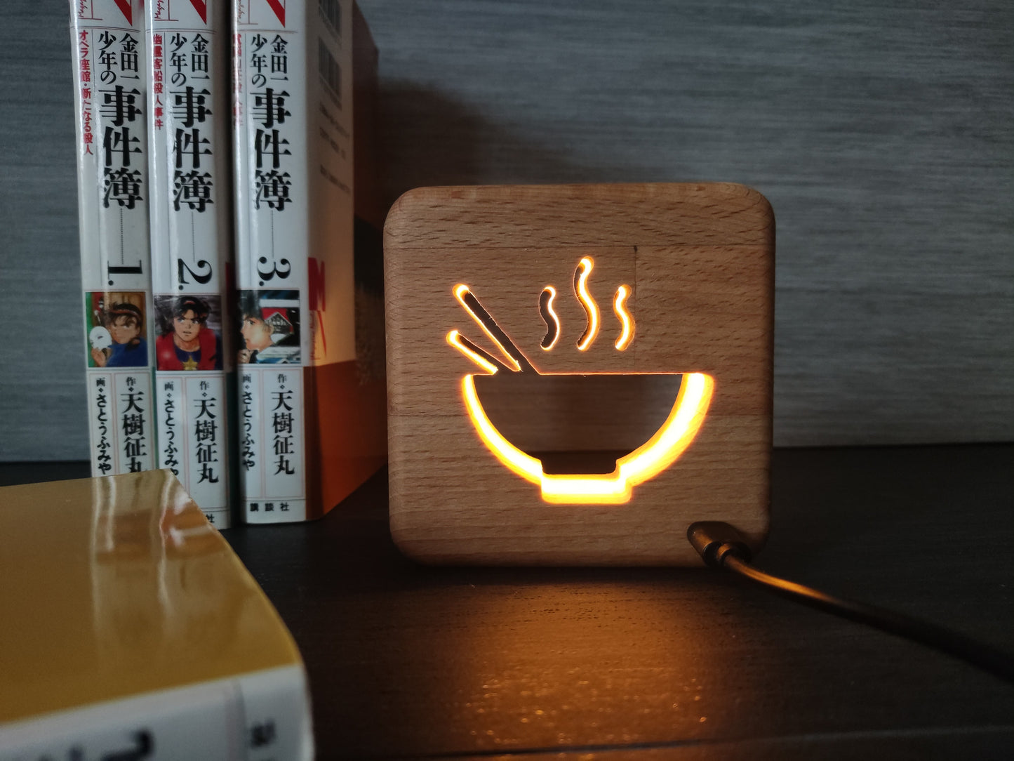Japanische Nudelsuppe Holz LED Nachtlicht / Dekoration