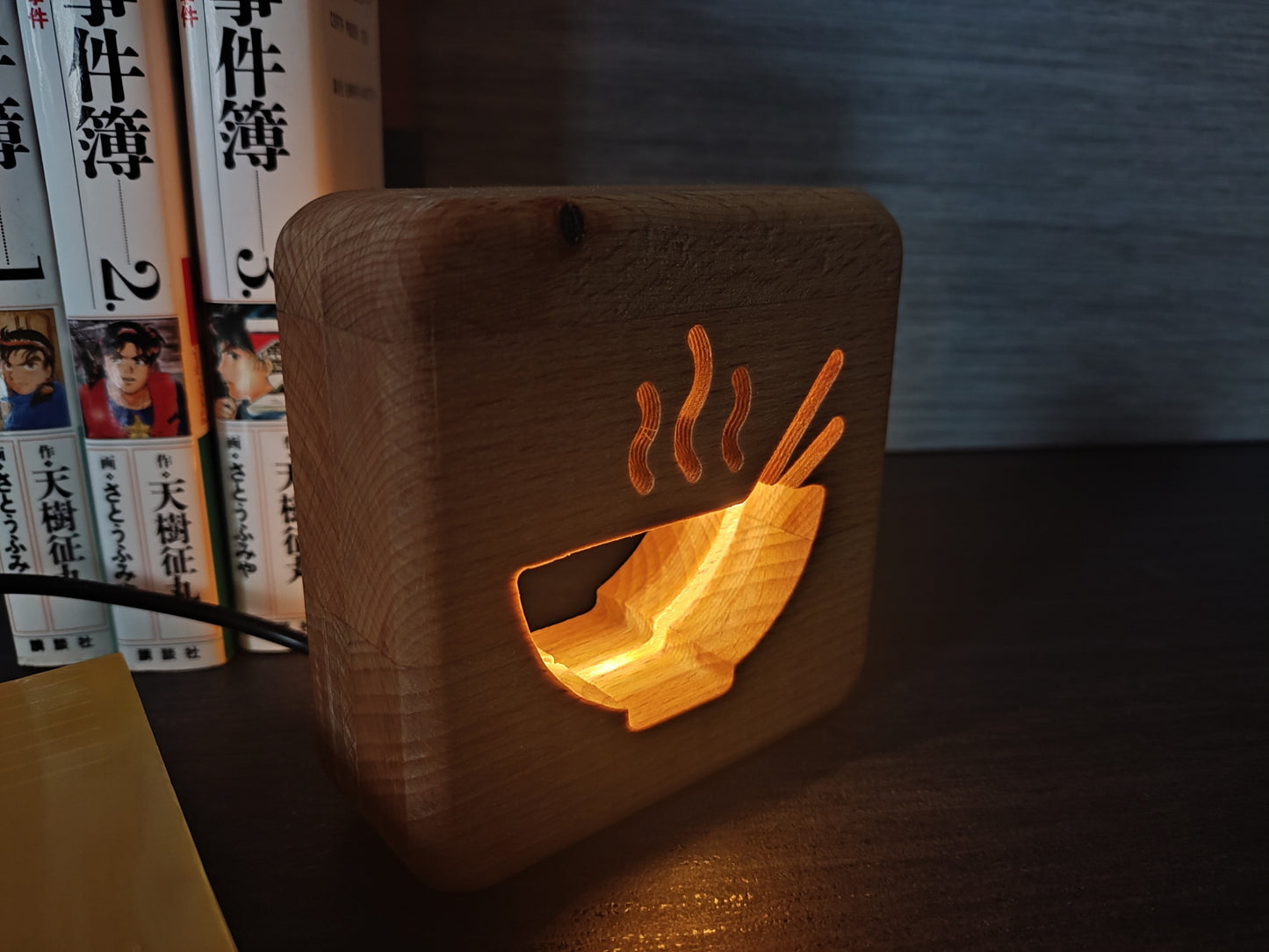 Japanische Nudelsuppe Holz LED Nachtlicht / Dekoration