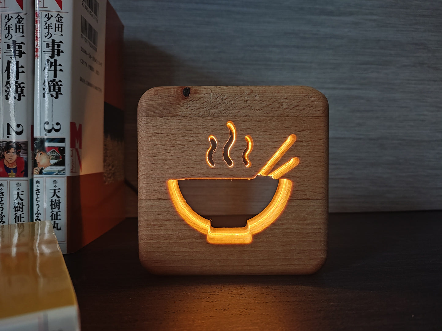 Japanische Nudelsuppe Holz LED Nachtlicht / Dekoration