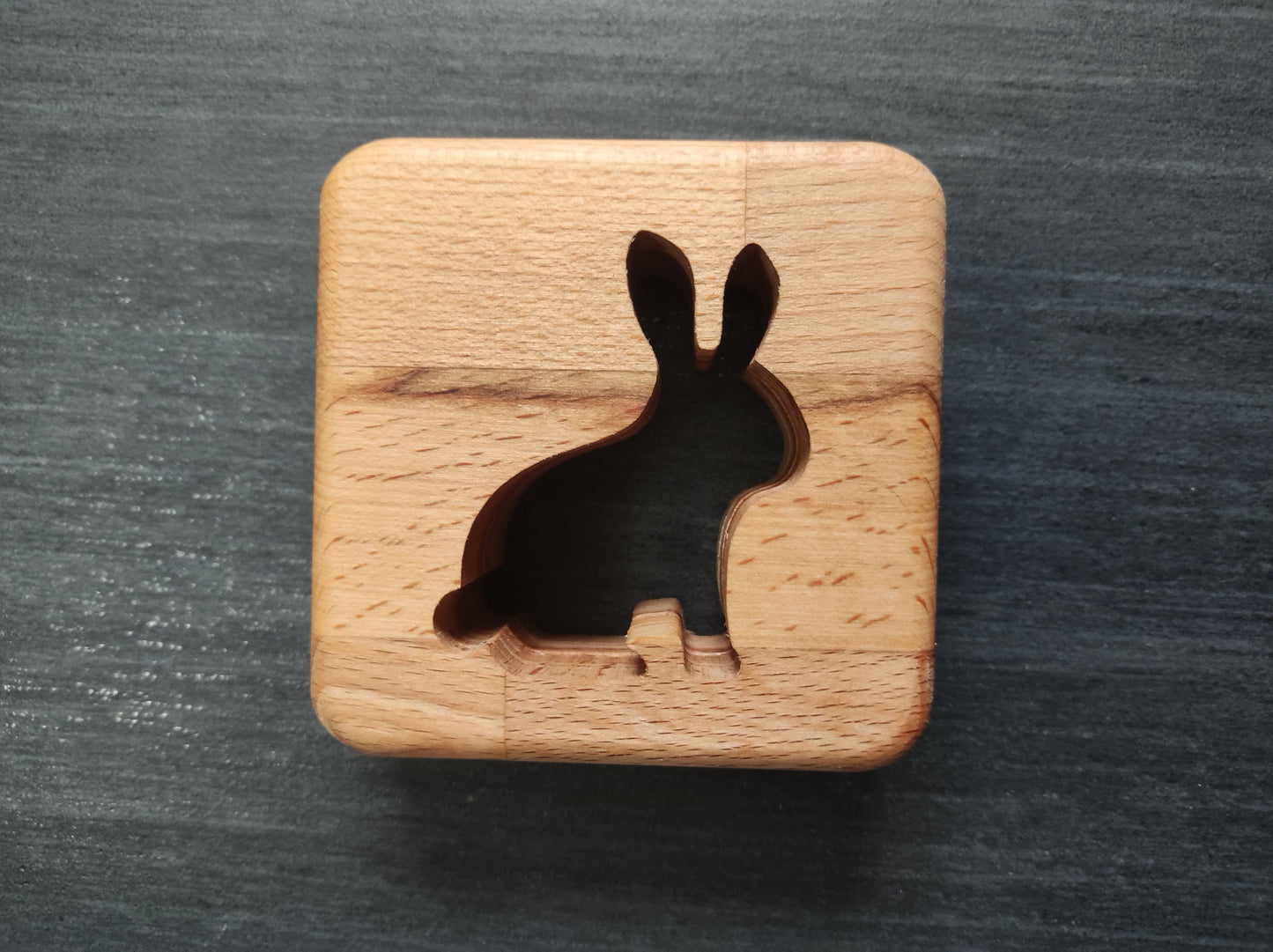 Hase (sitzend) Holz LED Nachtlicht / Dekoration