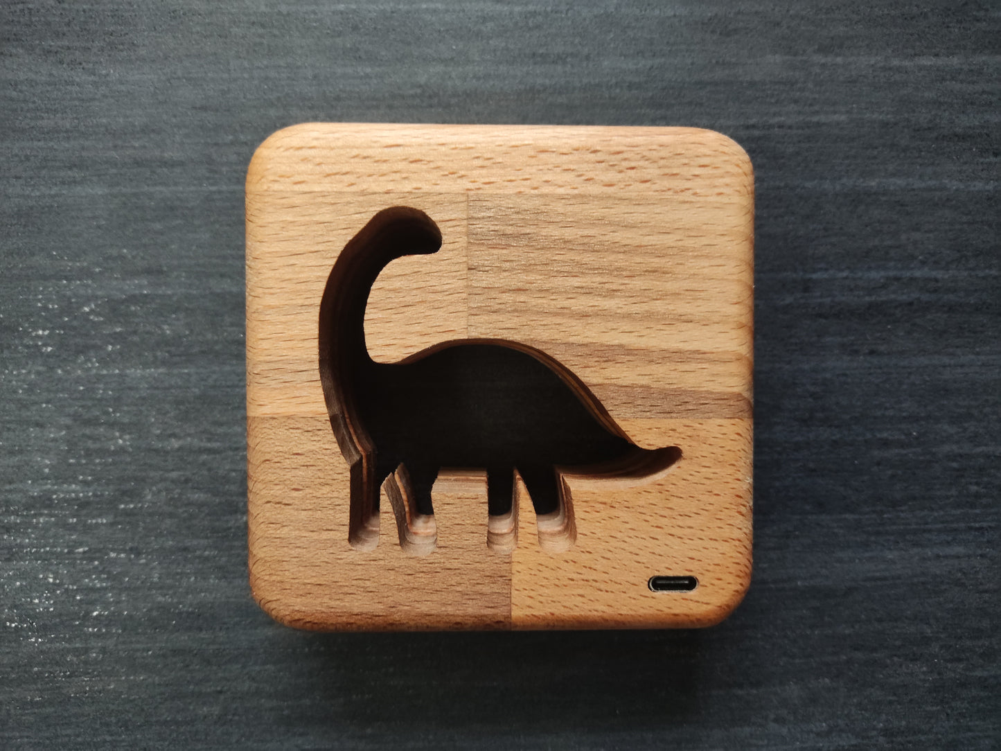 Dinosaurier Holz LED Nachtlicht / Dekoration