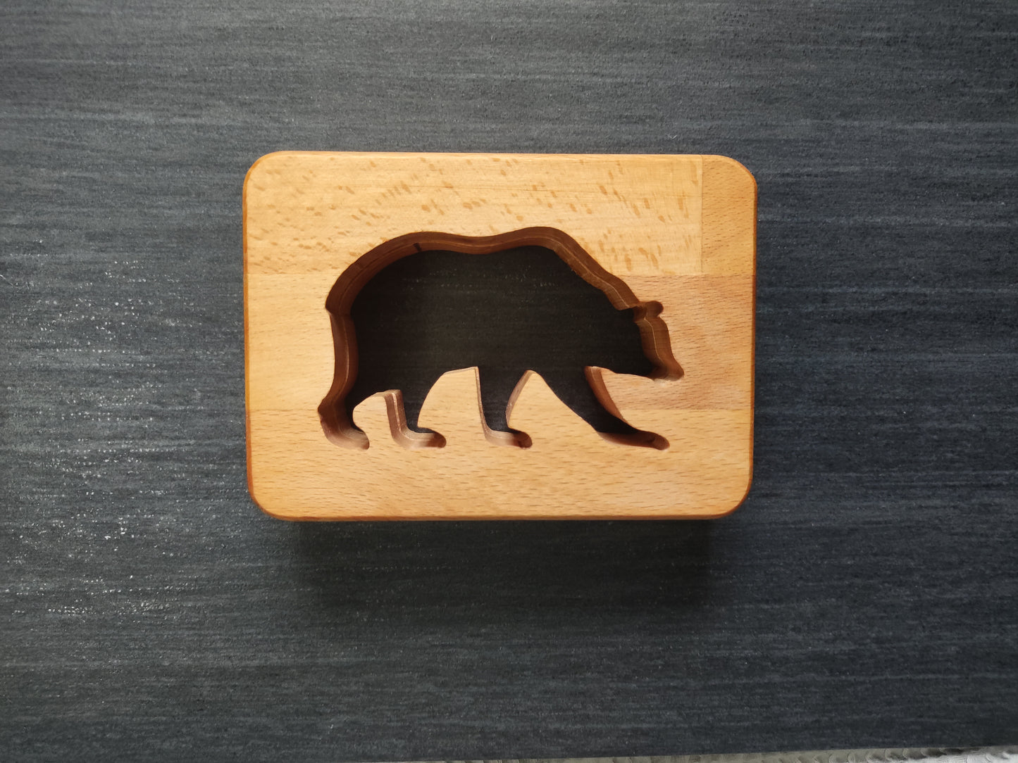 Grizzly Bär Holz LED Nachtlicht / Dekoration