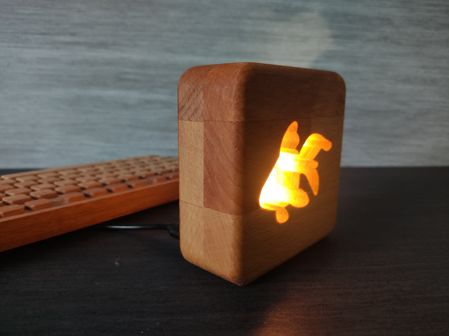 Goldfisch Holz LED Nachtlicht / Dekoration