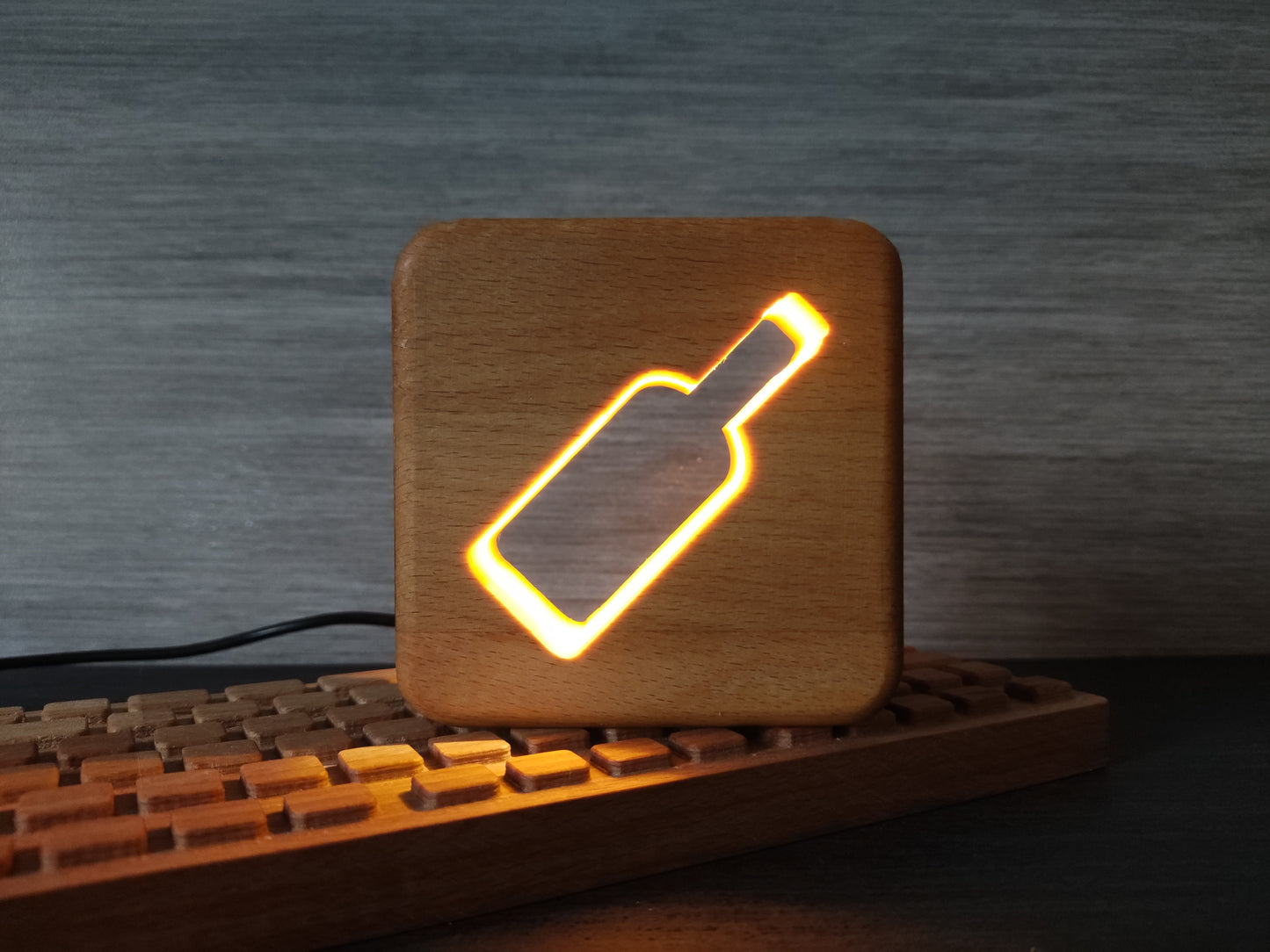 Wein Holz LED Nachtlicht / Dekoration