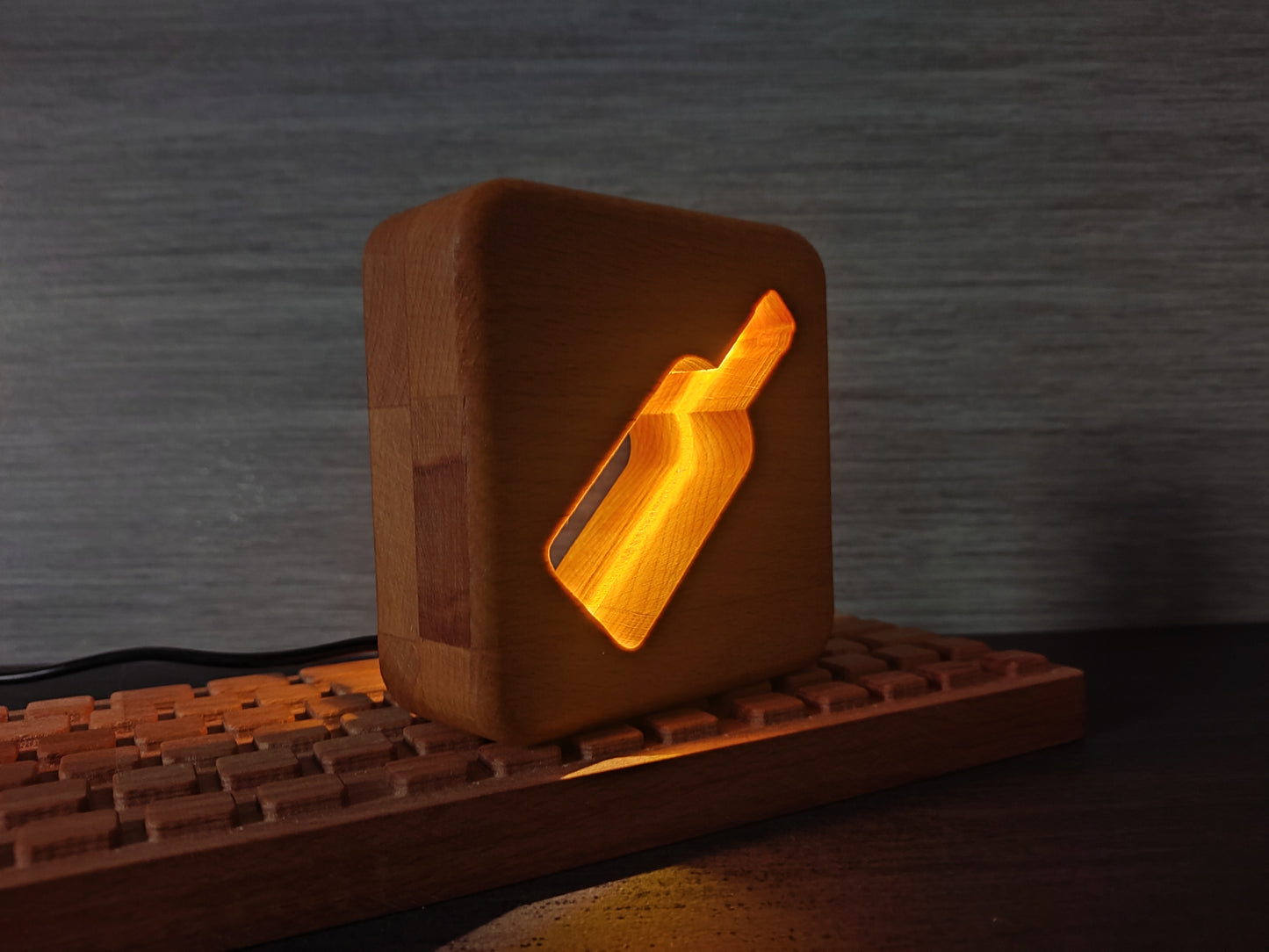 Wein Holz LED Nachtlicht / Dekoration