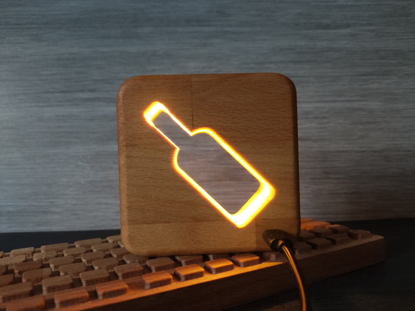 Wein Holz LED Nachtlicht / Dekoration