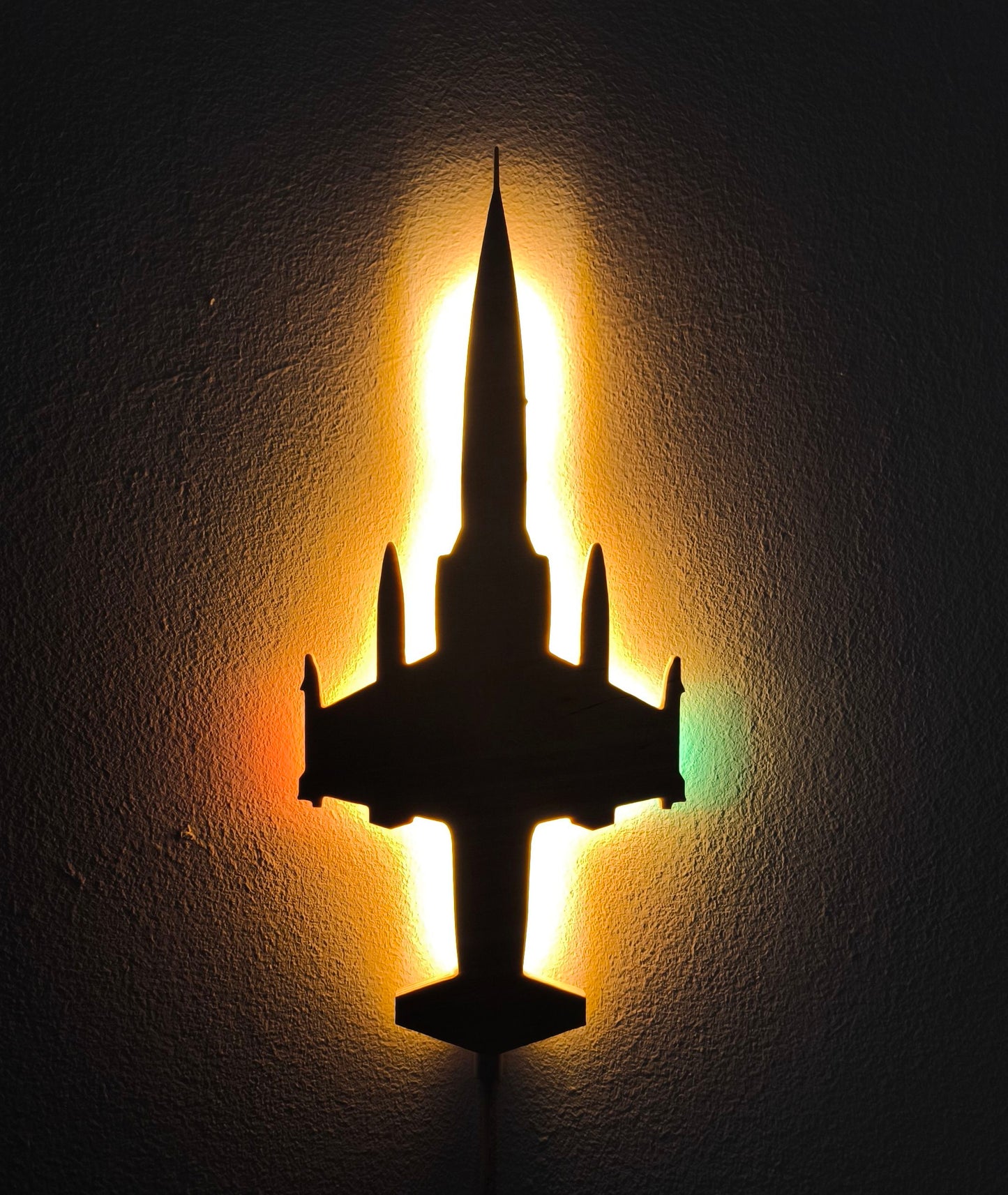 F104 Starfighter Holz LED Wanddekoration / Nachtlicht