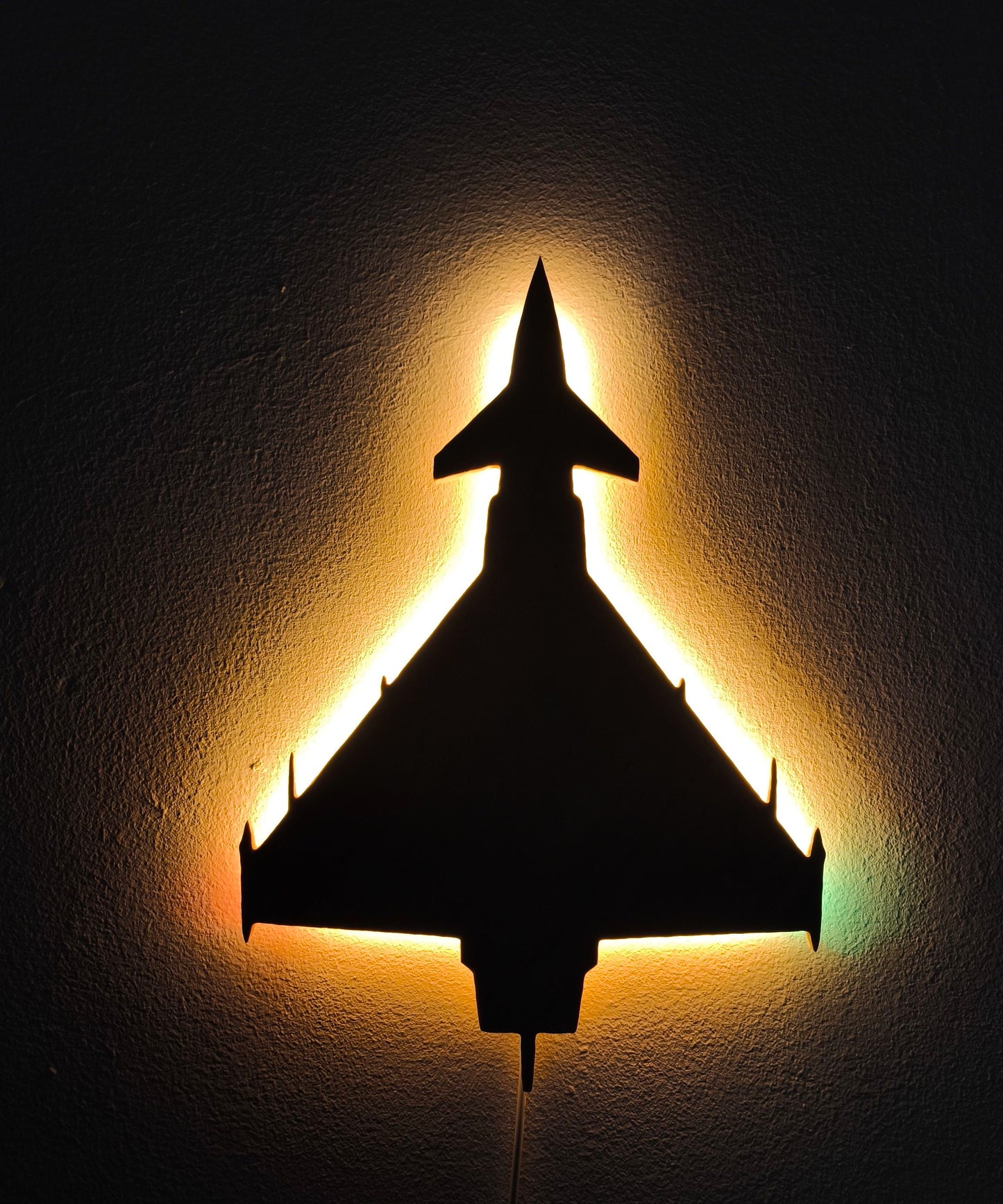 Eurofighter Typhoon Holz LED Wanddekoration / Nachtlicht