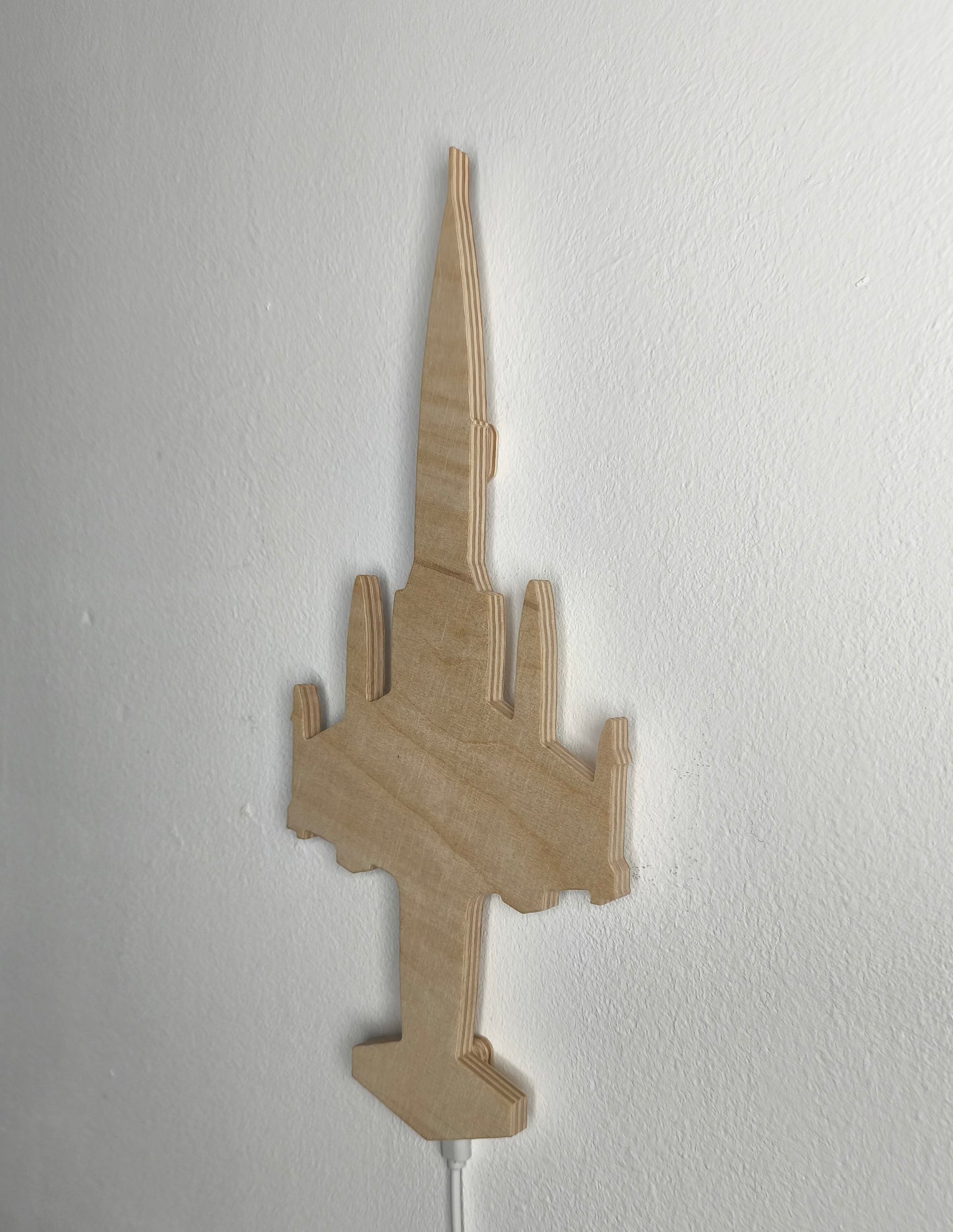 F104 Starfighter Holz LED Wanddekoration / Nachtlicht