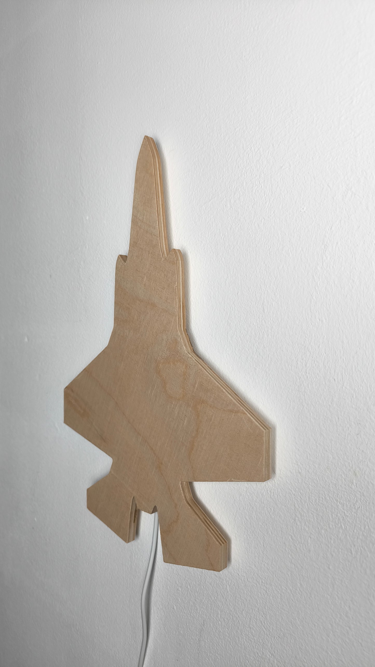 F35 A/B Lightning II Holz LED Wanddekoration / Nachtlicht