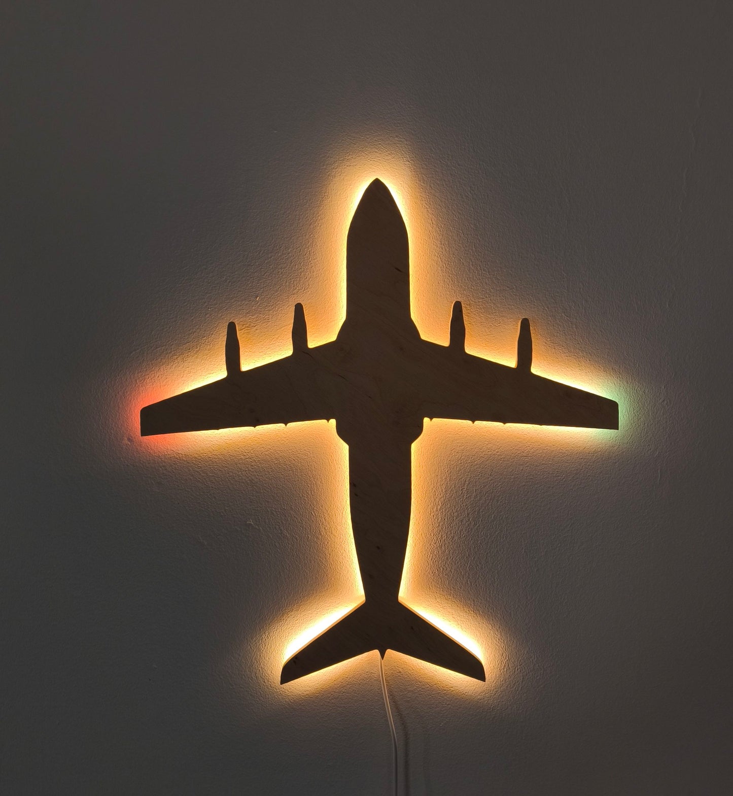 Airbus A400M Wood LED Wall Decoration