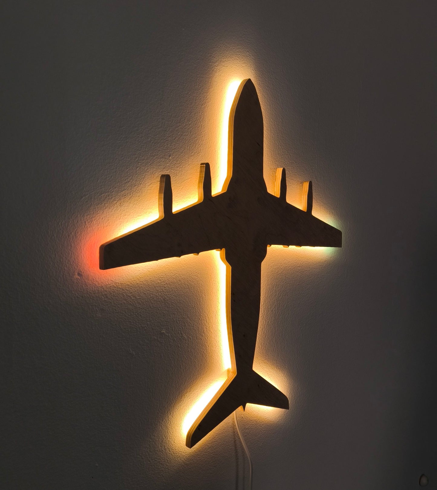 Airbus A400M Wood LED Wall Decoration