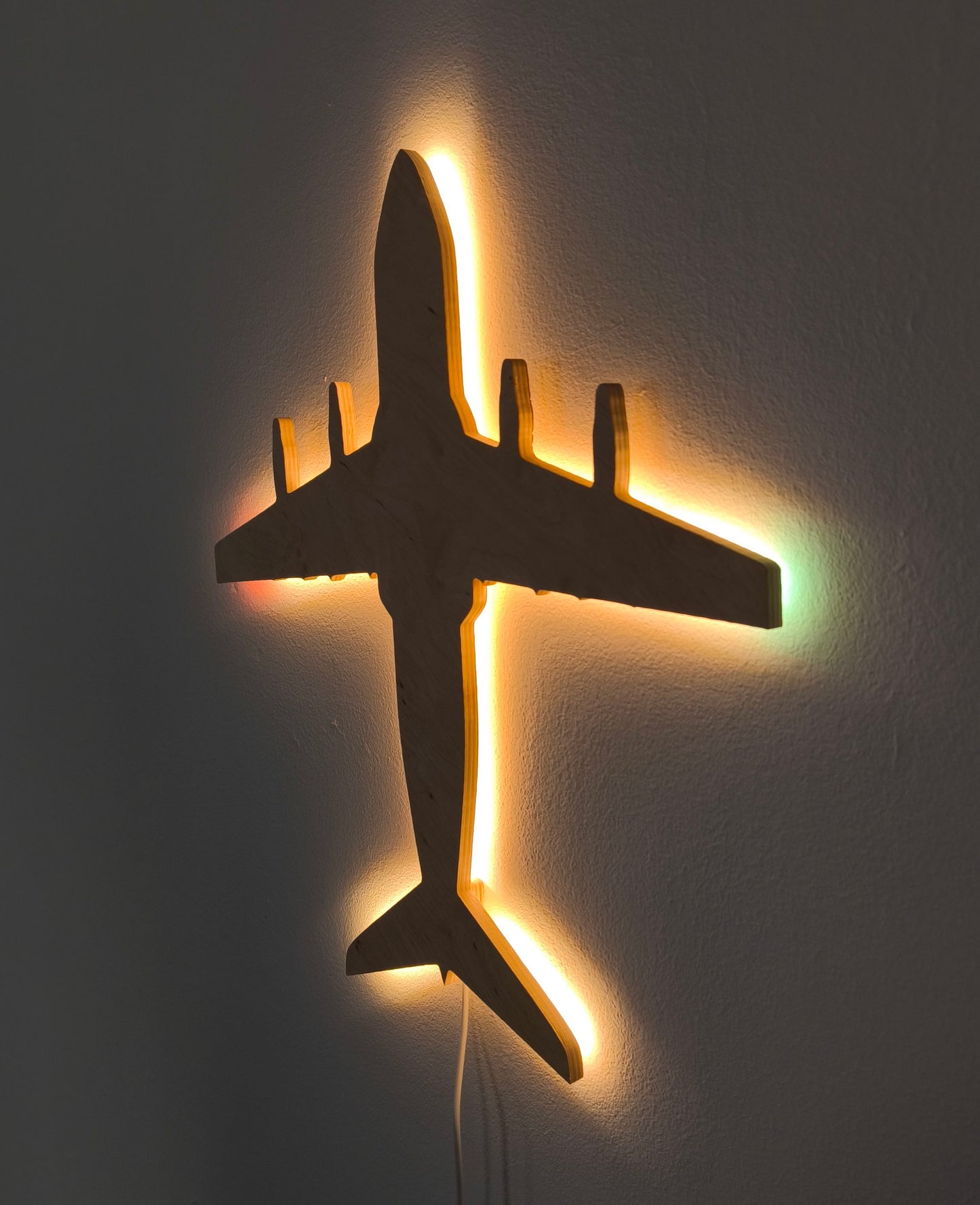Airbus A400M Wood LED Wall Decoration