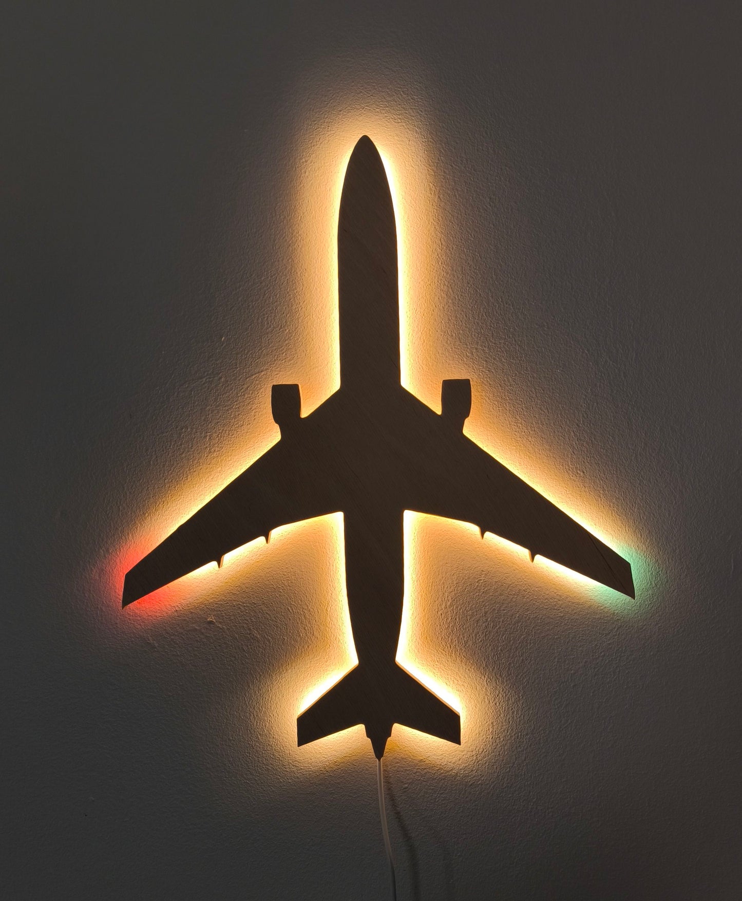 McDonnell Douglas MD-11 MD11 Holz LED Wanddekoration / Nachtlicht