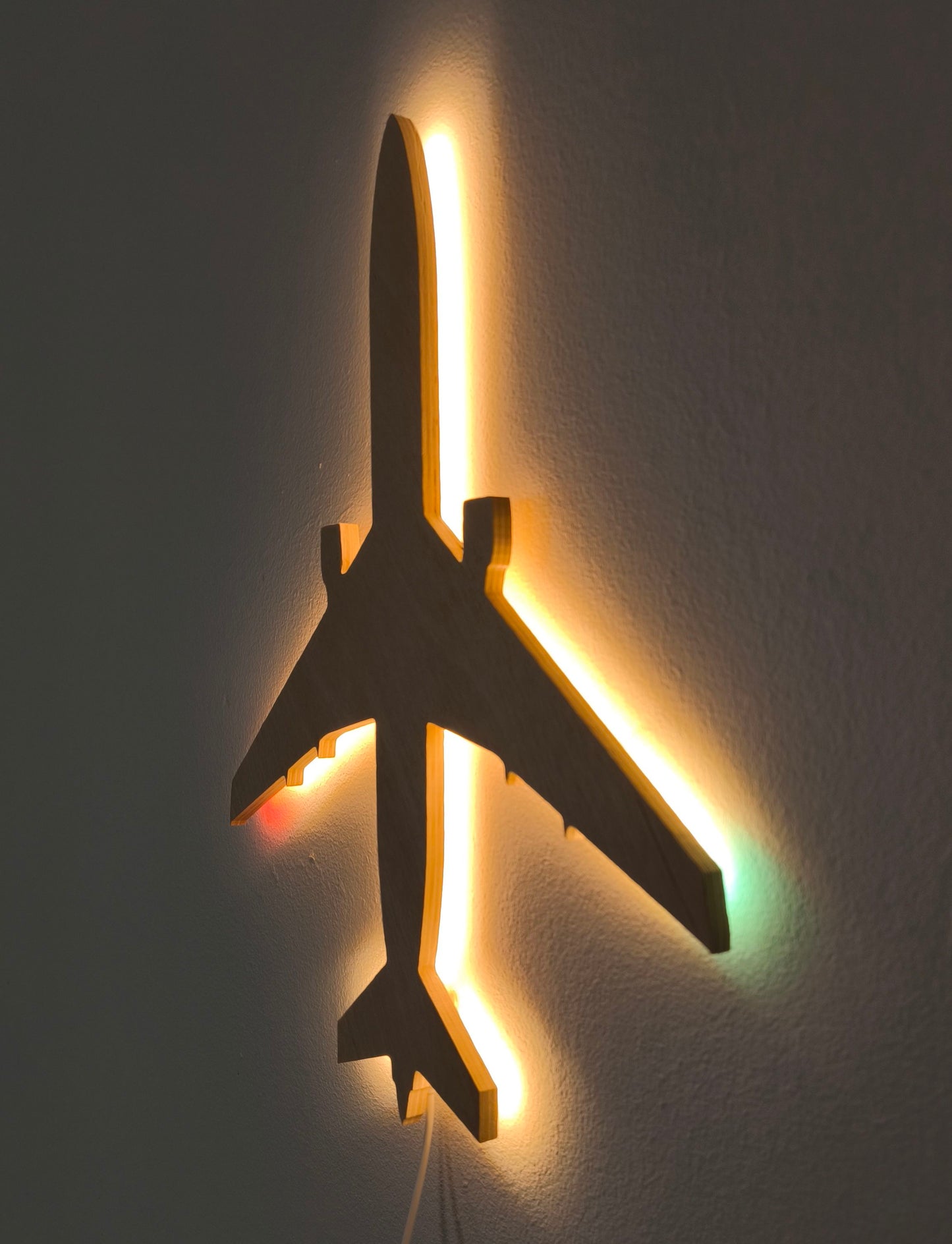 McDonnell Douglas MD-11 MD11 Holz LED Wanddekoration / Nachtlicht