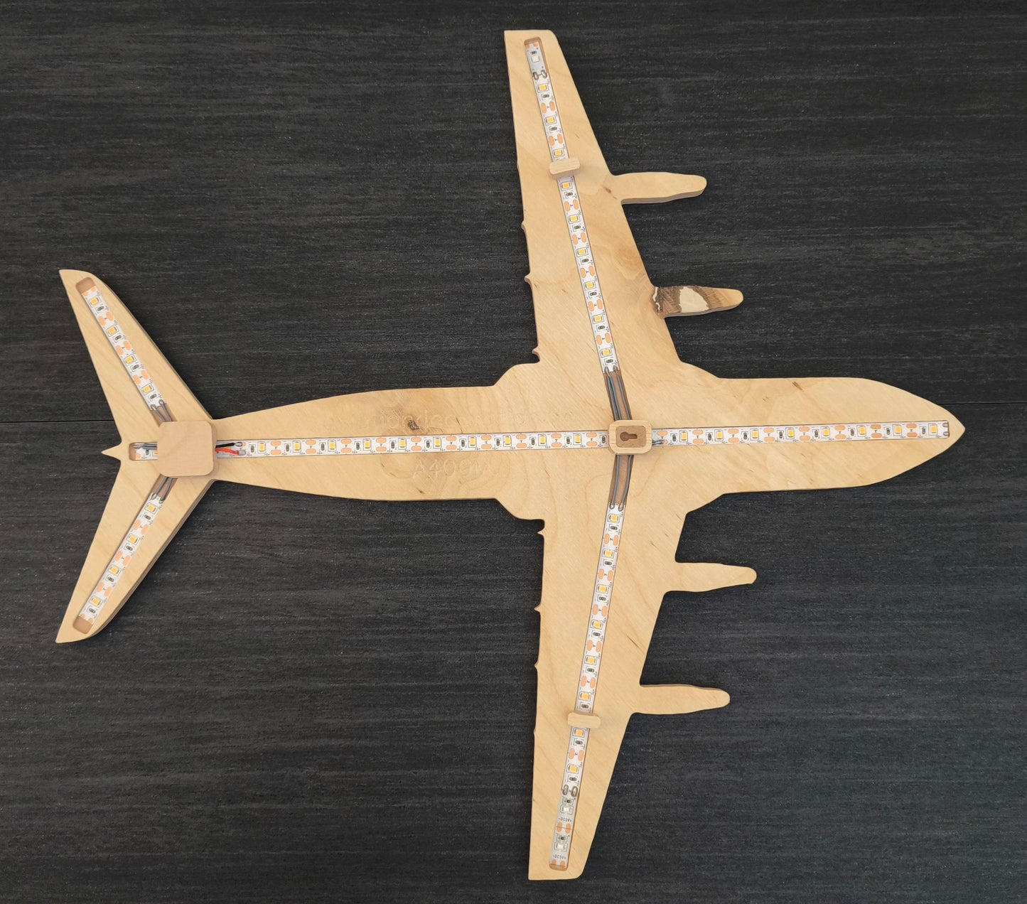 Airbus A400M Wood LED Wall Decoration
