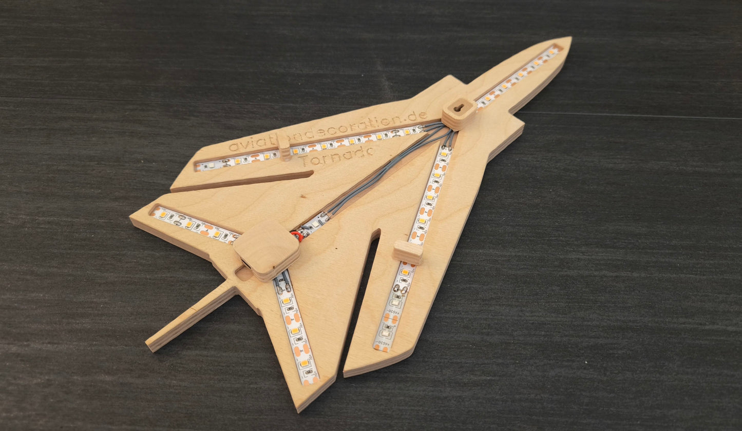 Panavia Tornado PA-200 Holz LED Wanddekoration / Nachtlicht