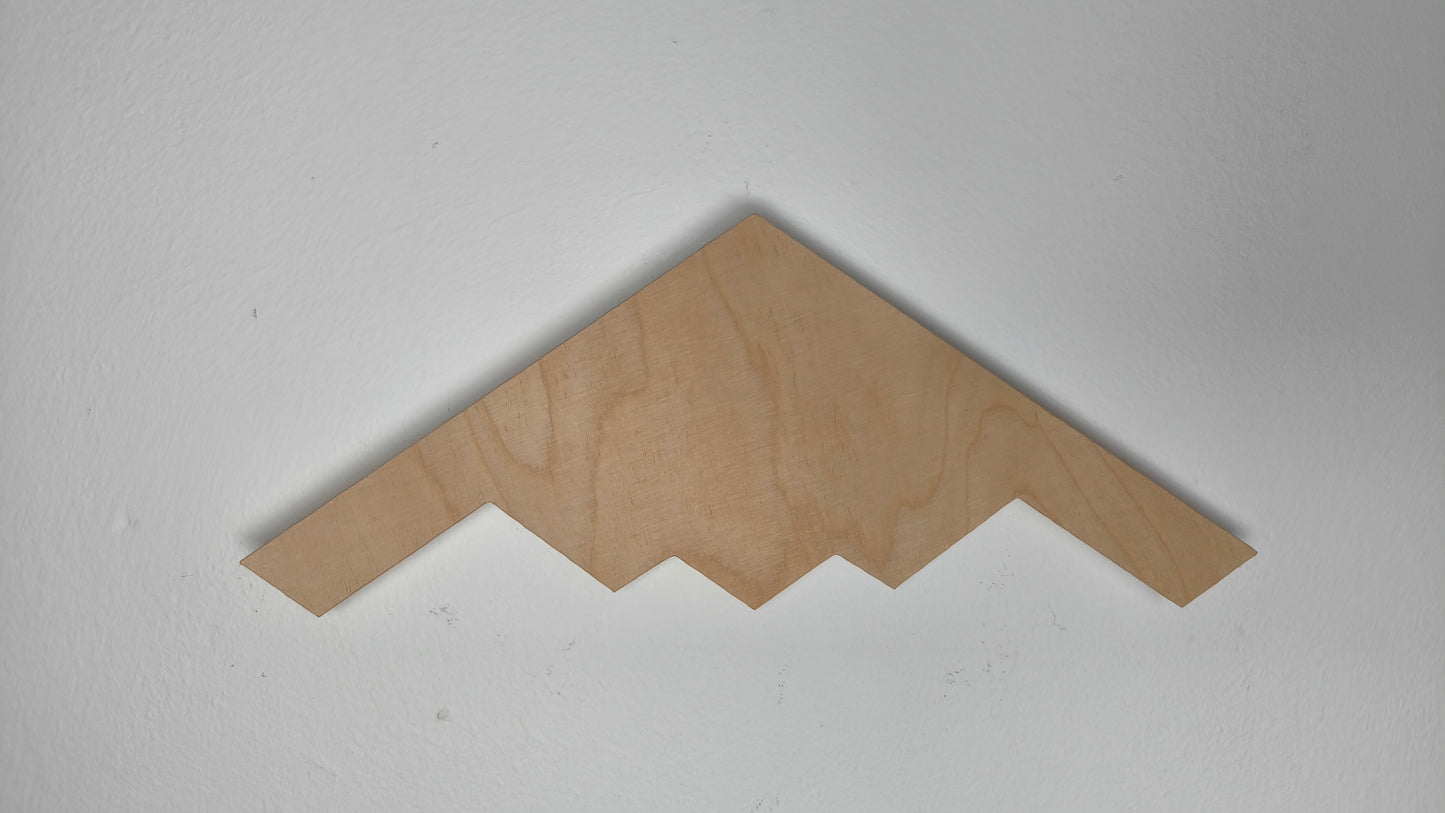 B2 Spirit Bomber Holz LED Wanddekoration / Nachtlicht