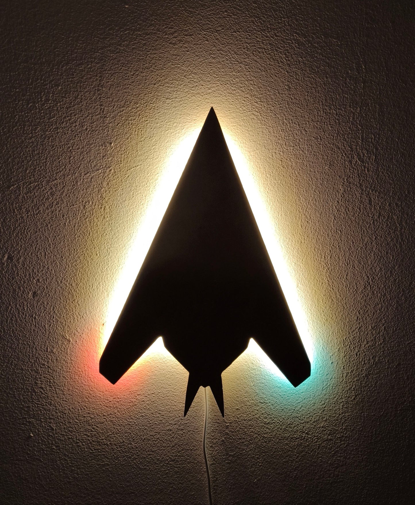 F117 Nighthawk Holz LED Wanddekoration / Nachtlicht
