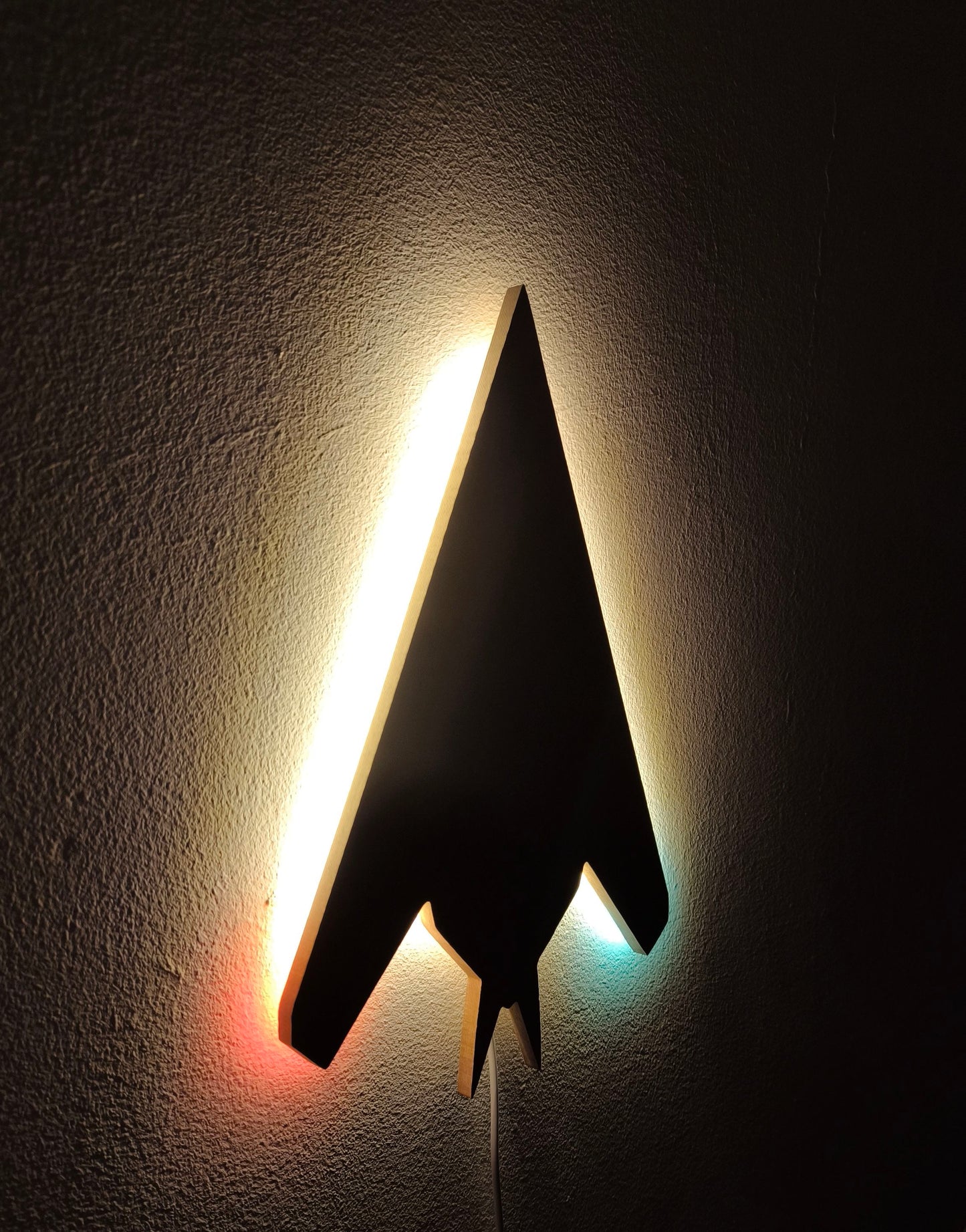 F117 Nighthawk Holz LED Wanddekoration / Nachtlicht