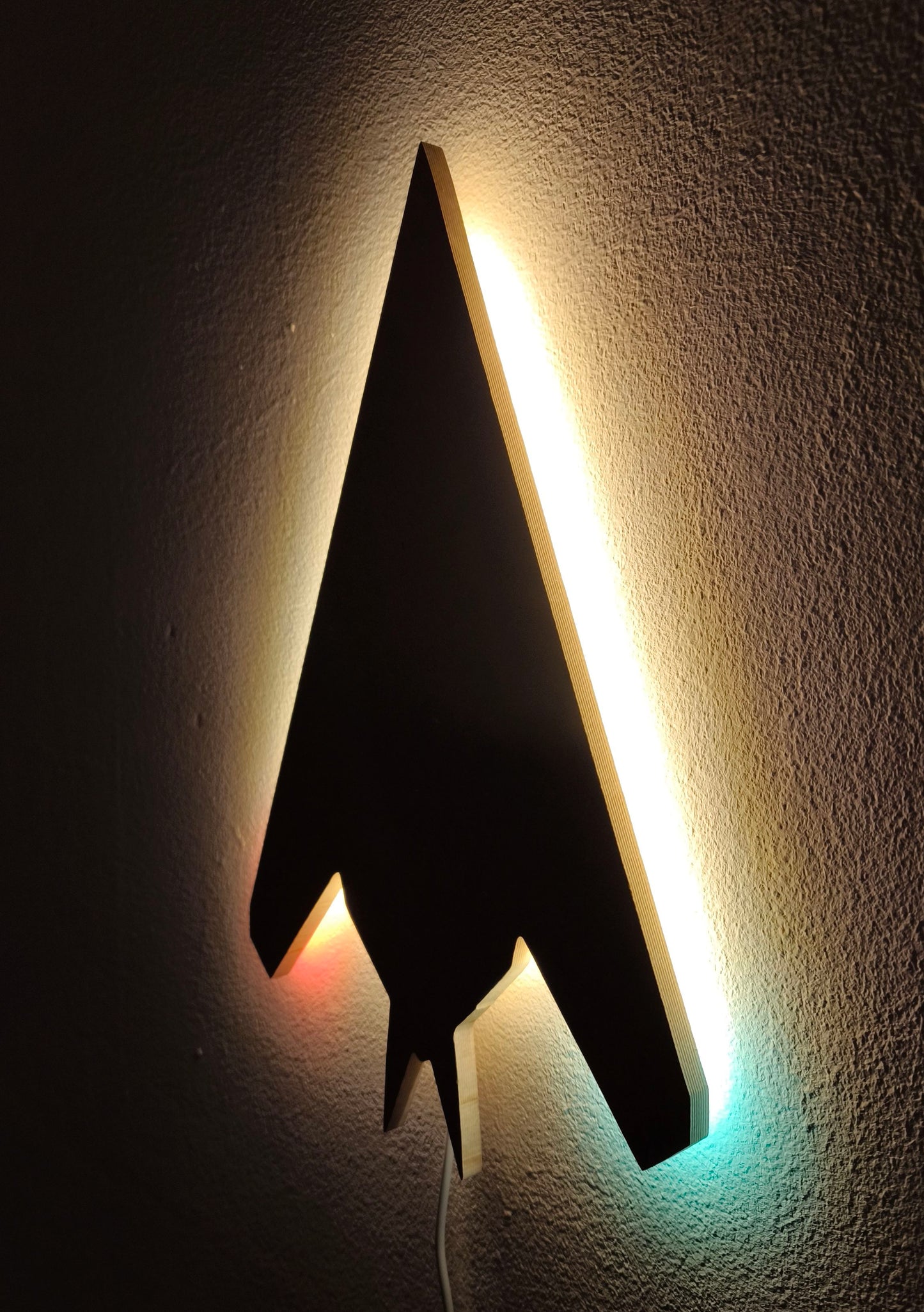 F117 Nighthawk Holz LED Wanddekoration / Nachtlicht