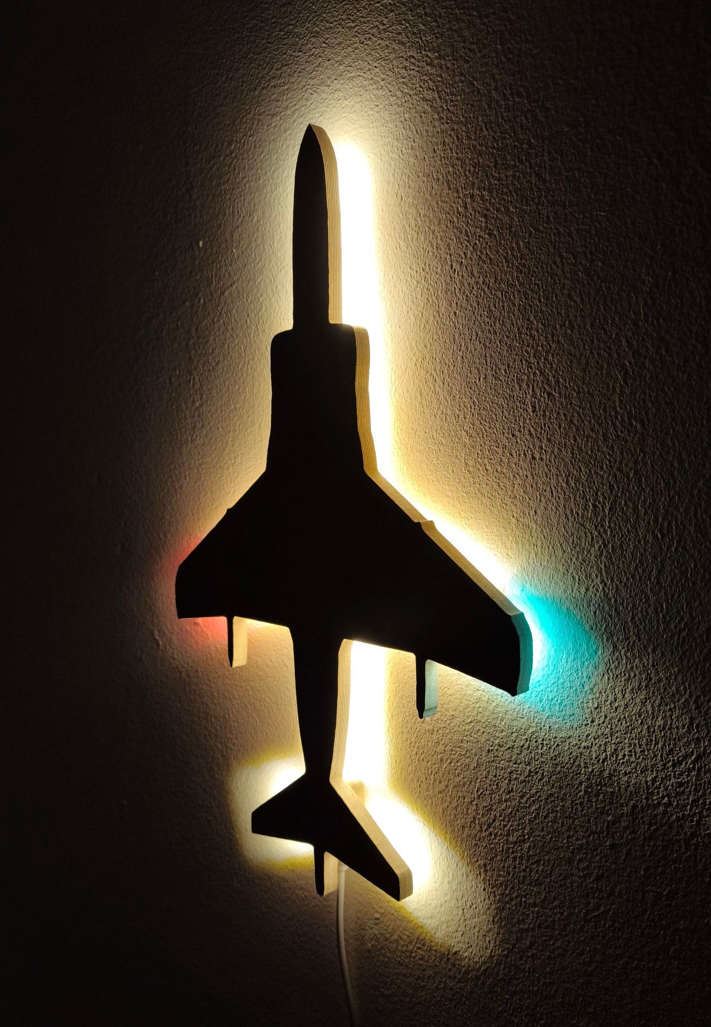 AV-8B Harrier Holz LED Wanddekoration / Nachtlicht
