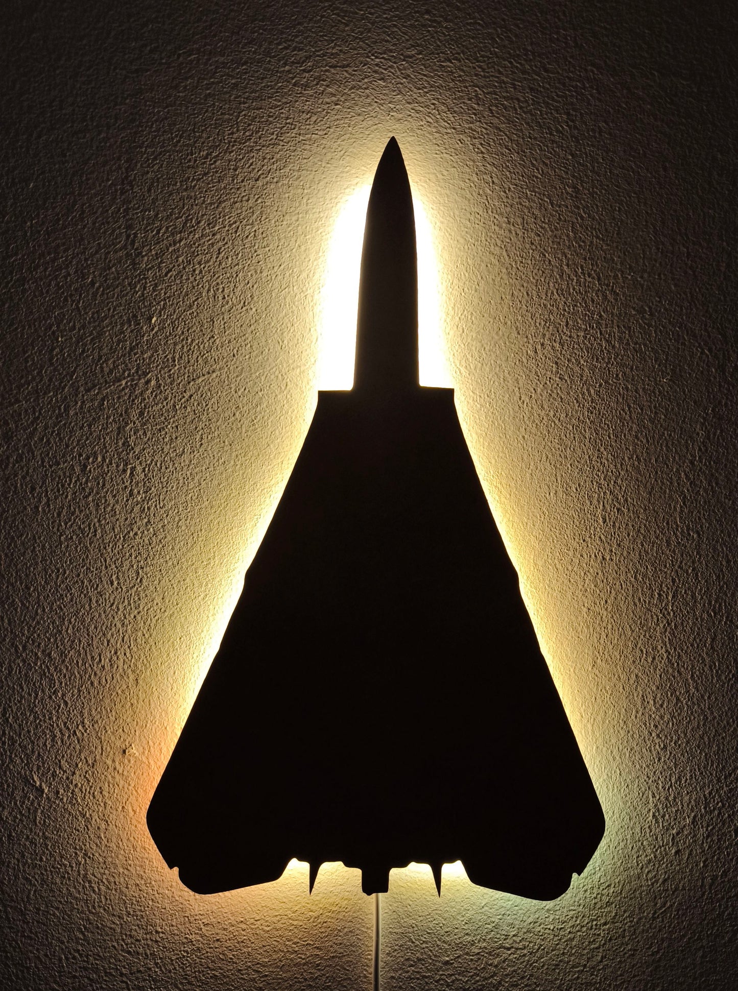 F14 Tomcat Topgun Holz LED Wanddekoration / Nachtlicht