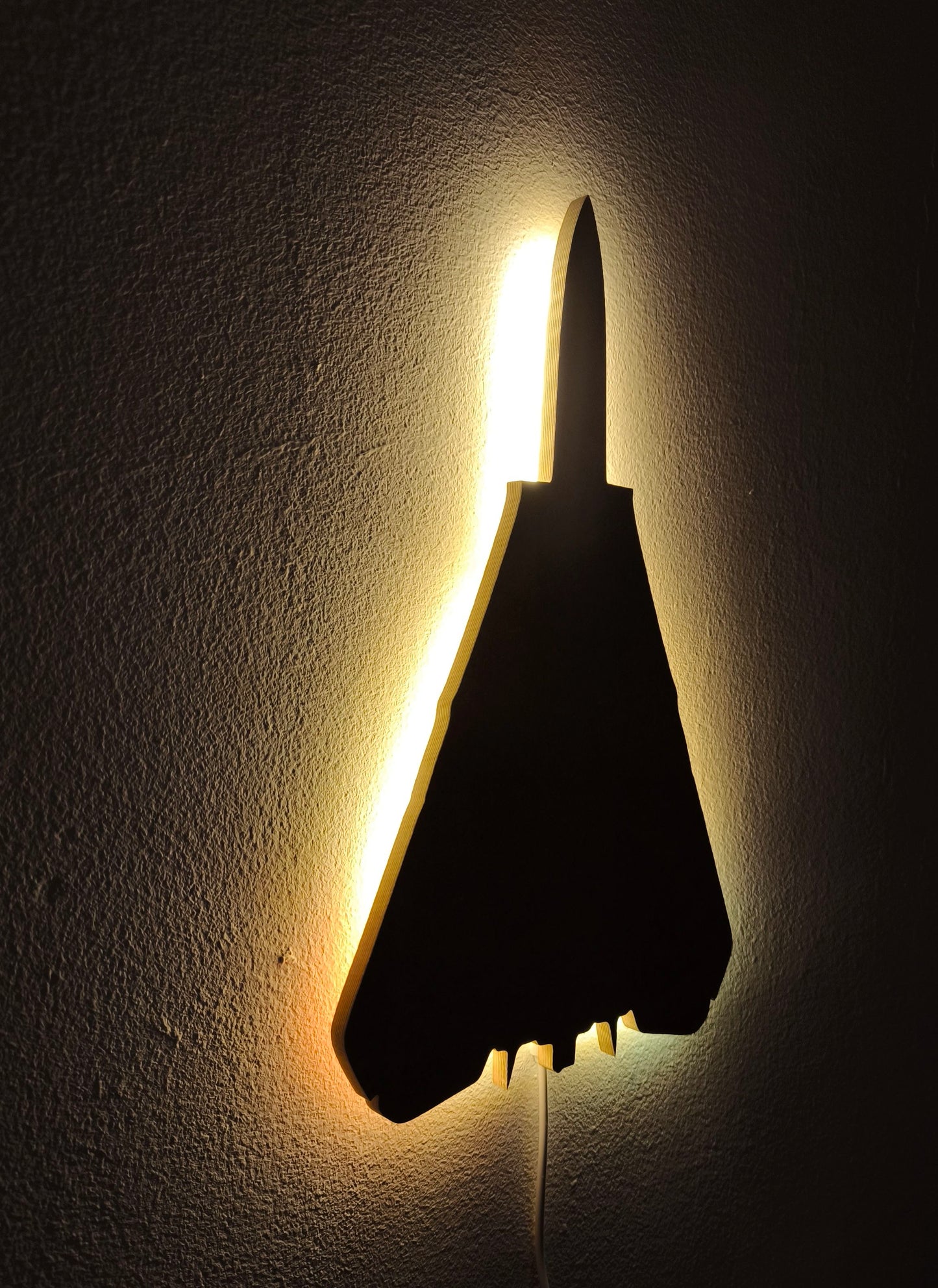 F14 Tomcat Topgun Holz LED Wanddekoration / Nachtlicht