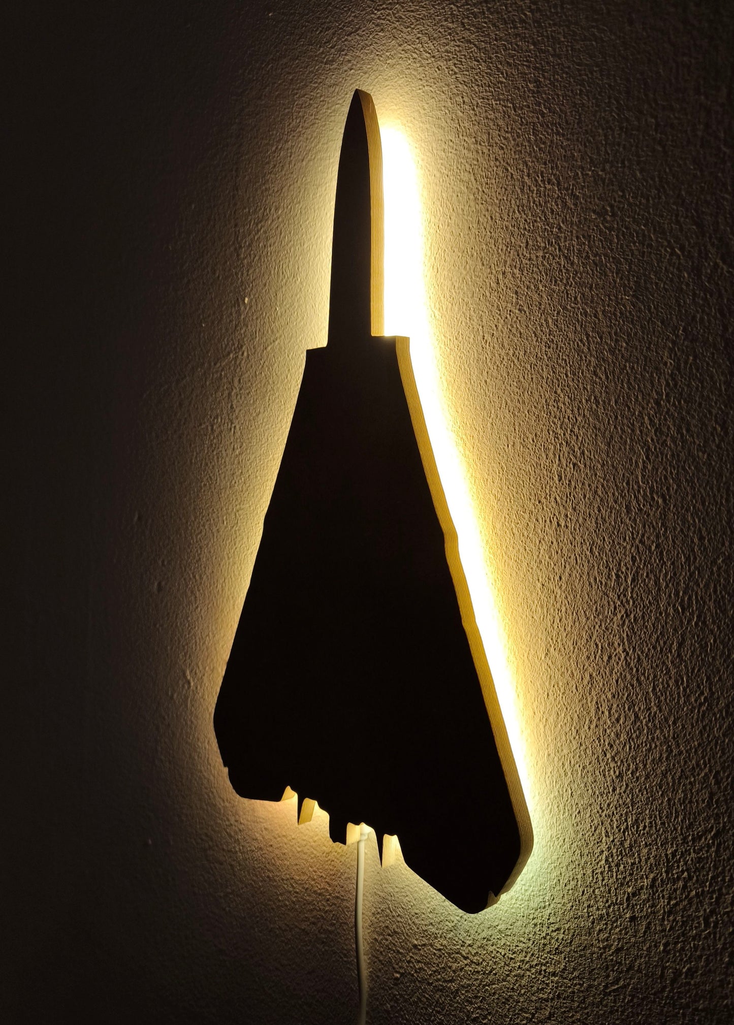 F14 Tomcat Topgun Holz LED Wanddekoration / Nachtlicht