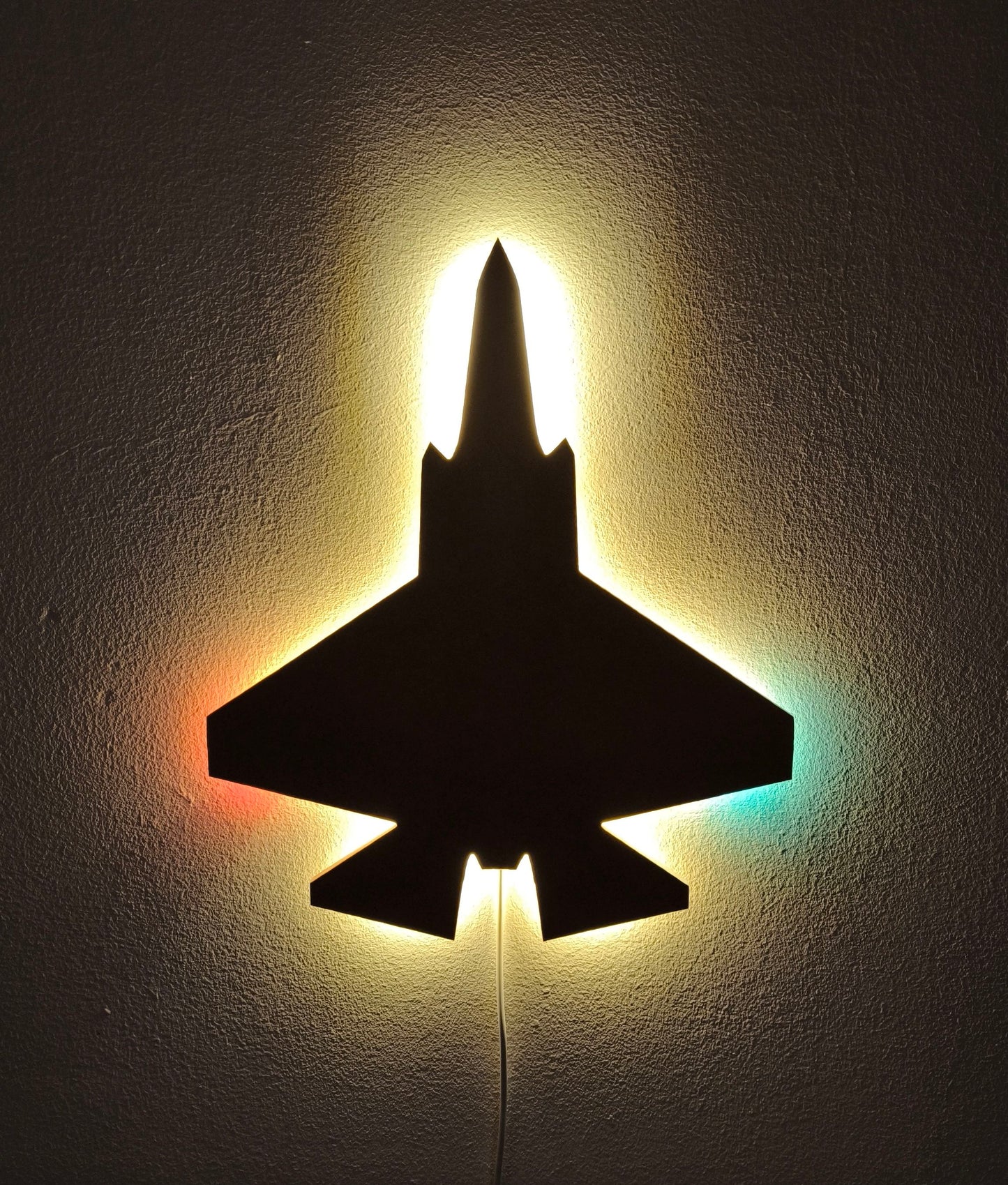 F35 F35C Lightning Holz LED Wanddekoration / Nachtlicht